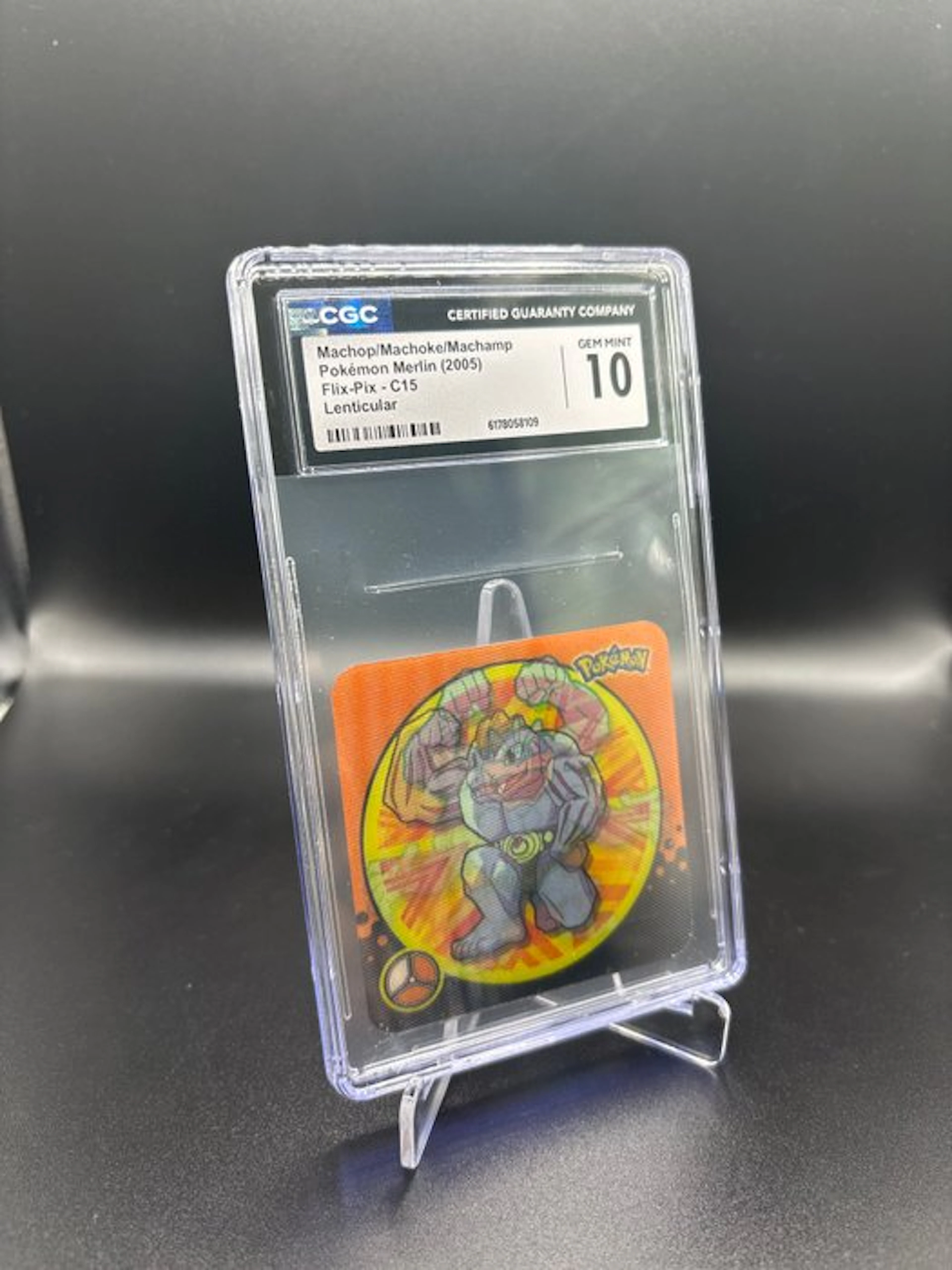 Pokémon - 1 Graded card - Machop/Machoke/Machamp Flix Pix Topps Merlin - CGC 10
