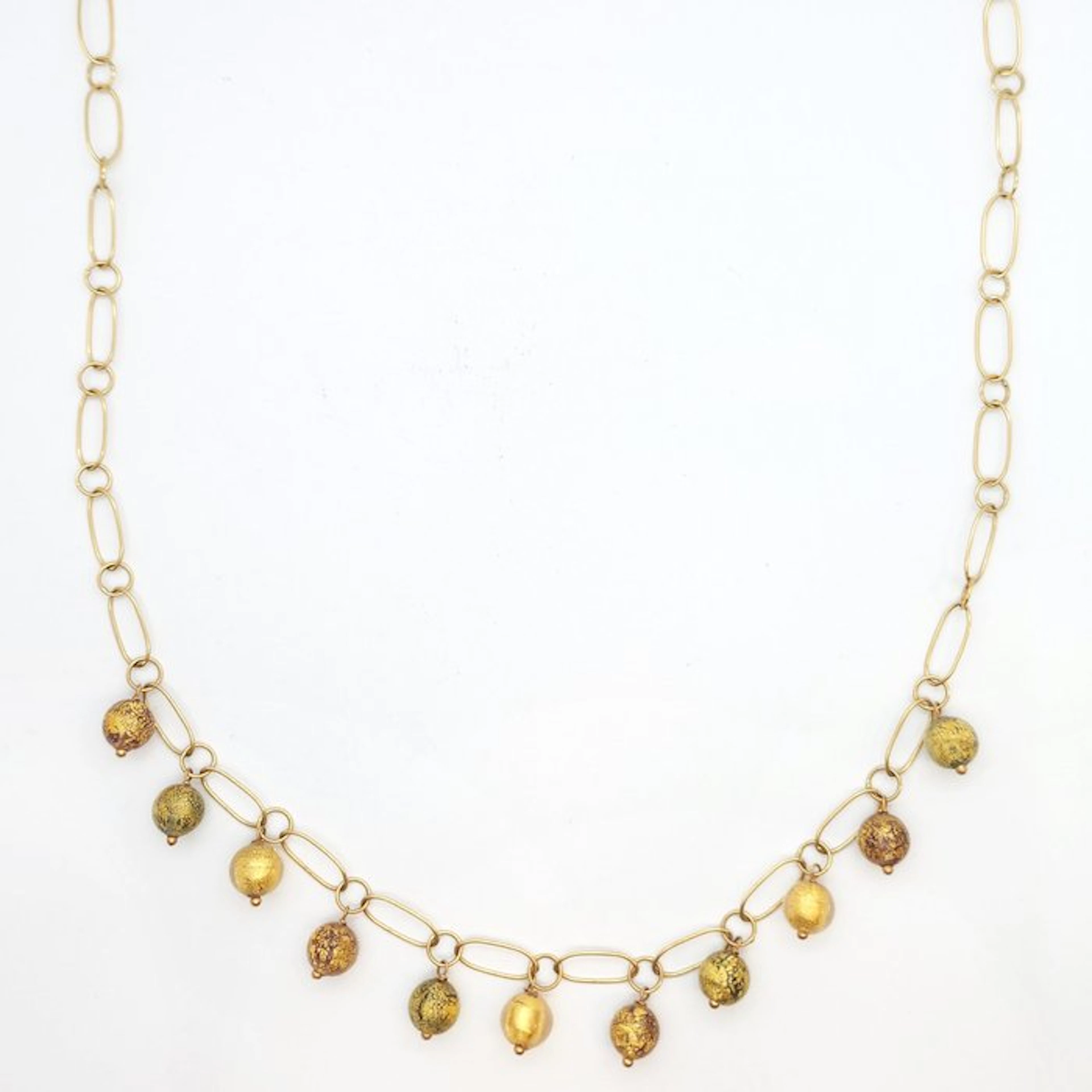 Necklace - 18 kt. Yellow gold - 35.00ct. tw. Synthetic gemstone