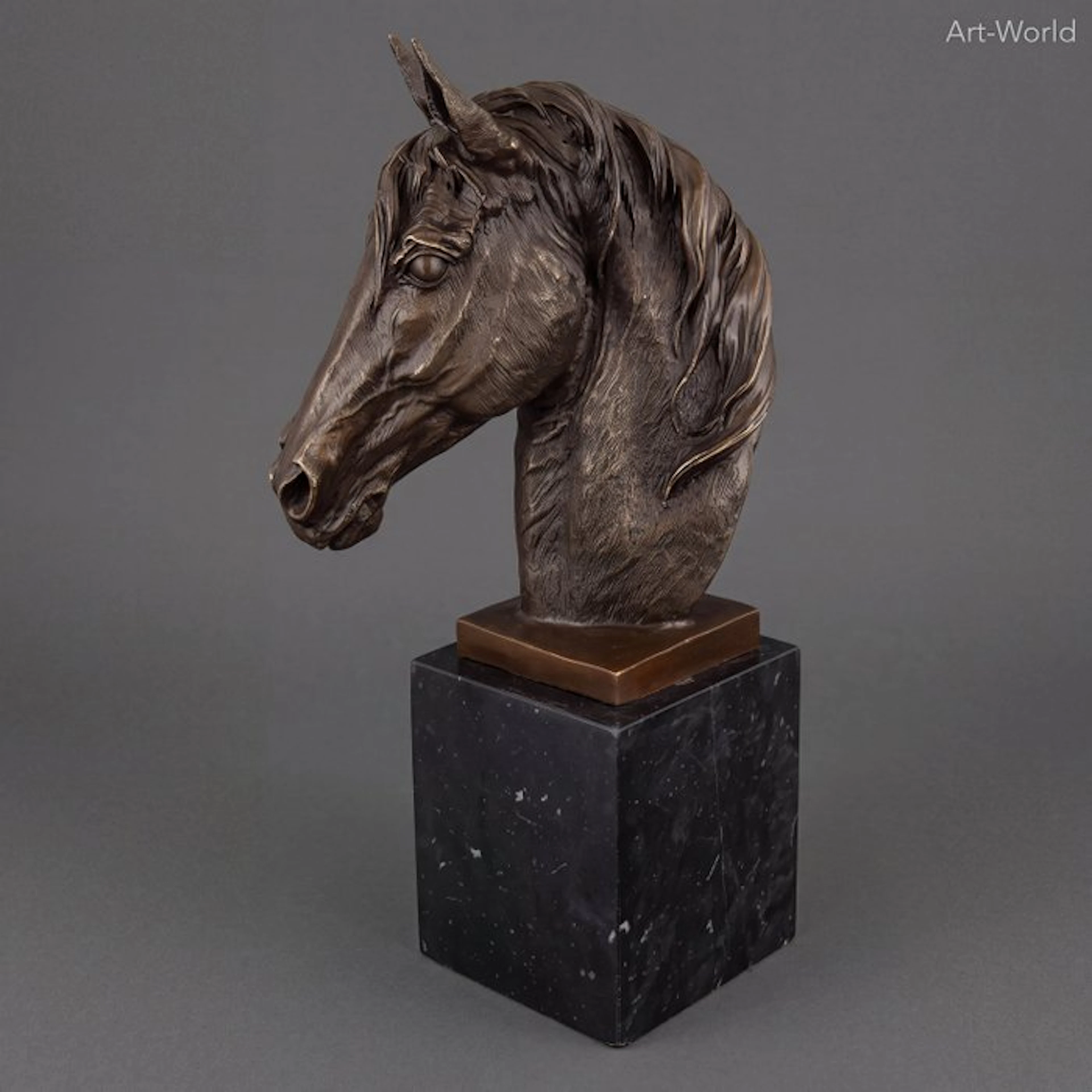 Statue, Exclusief paardenhoofd 43.5 cm / 10.5 kg - 43.5 cm - Bronze, Marble