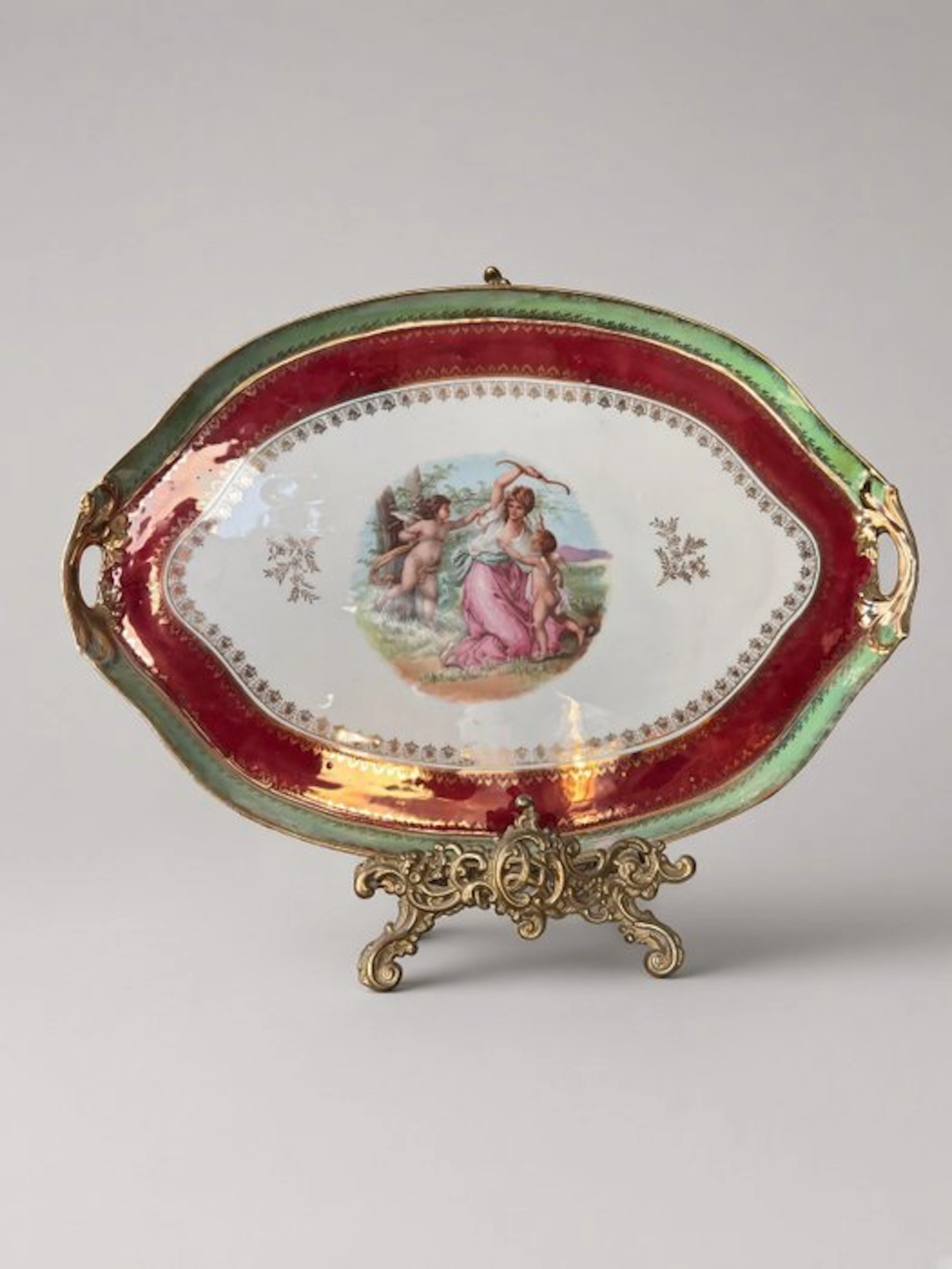 Platter - Antique Royal Vienna Style Plaster-Backed...