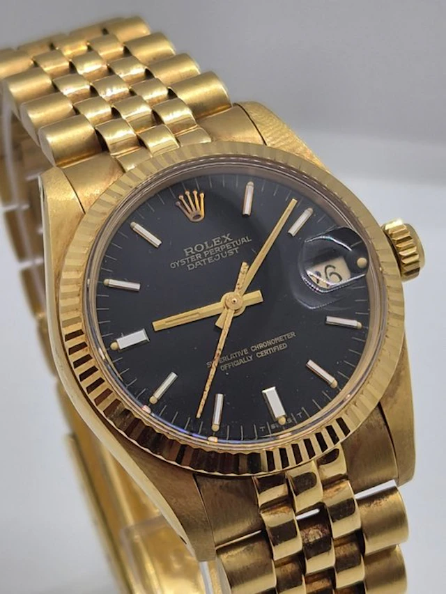 Rolex - Datejust 31mm "Black Dial" Oro Giallo 18k Anno...
