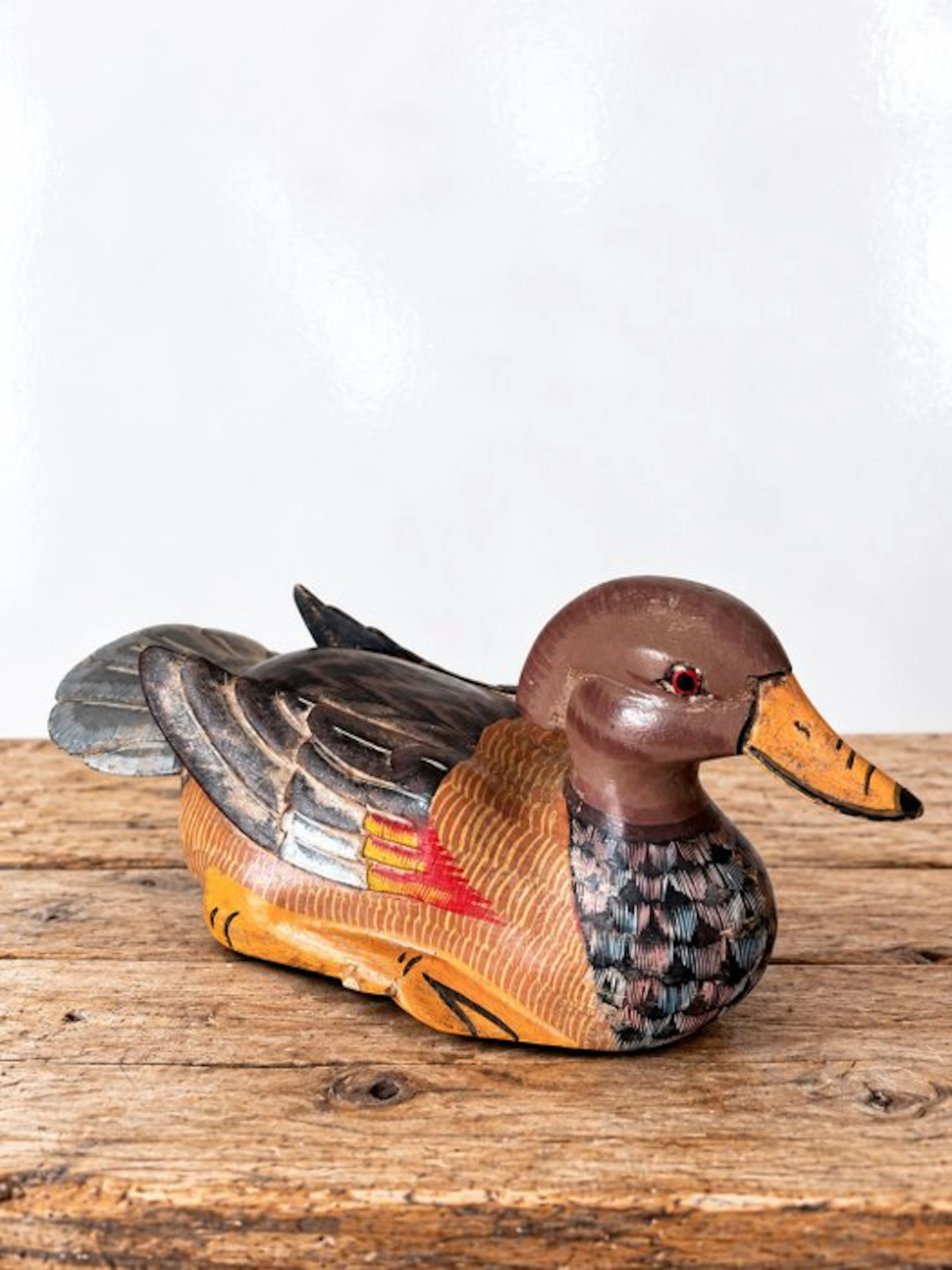 Duck decoy - Vintage Folk Art Duck Decoy – Hand-Carved...