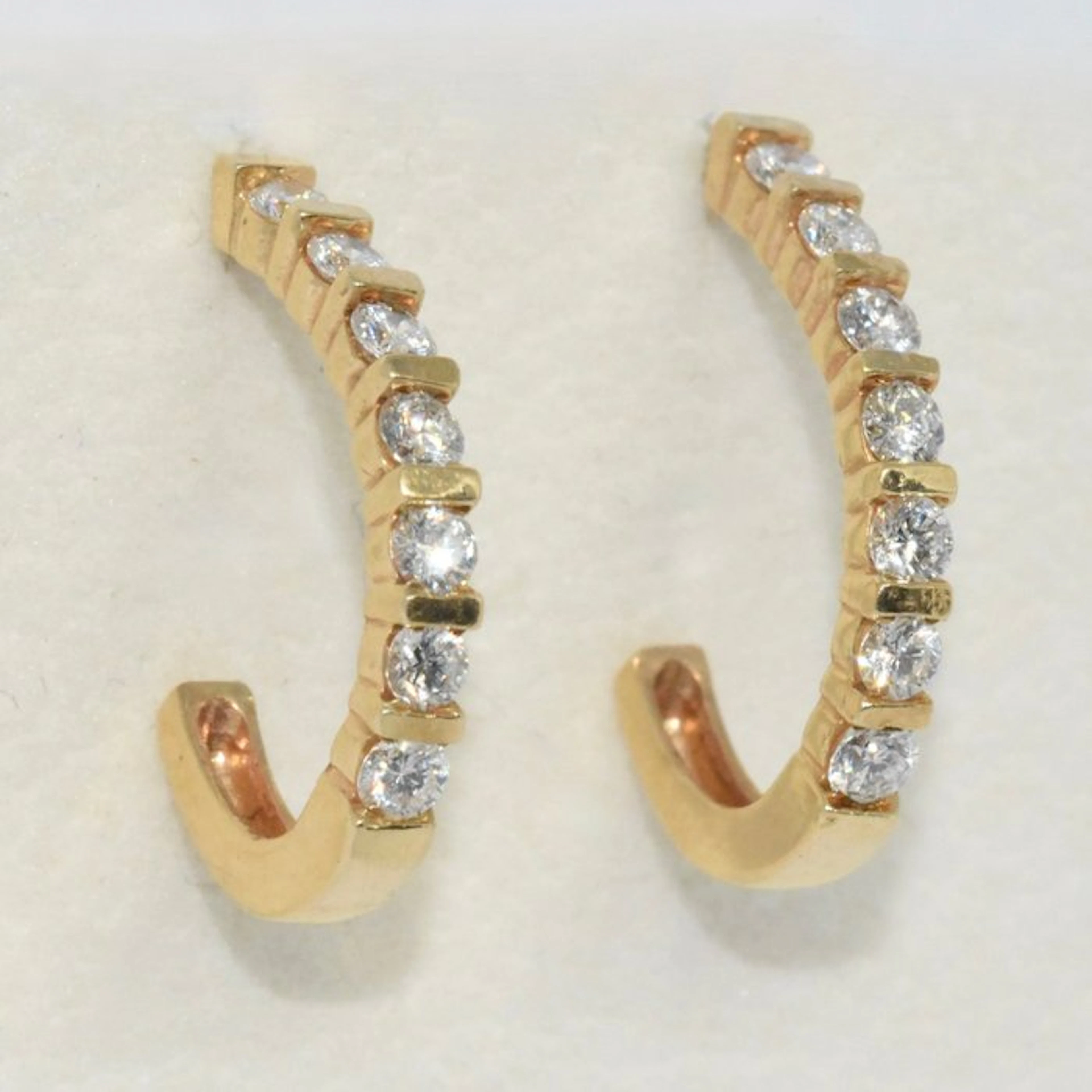 Cocktail earrings - 18 kt. Yellow gold - 0.84ct. tw. Diamond (Natural)