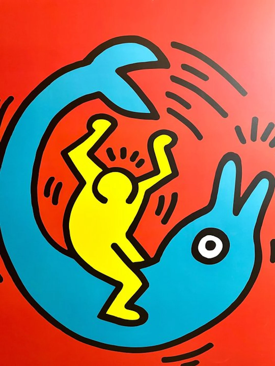 Keith Haring (after) - Dolphin Button (1989) - 1990s