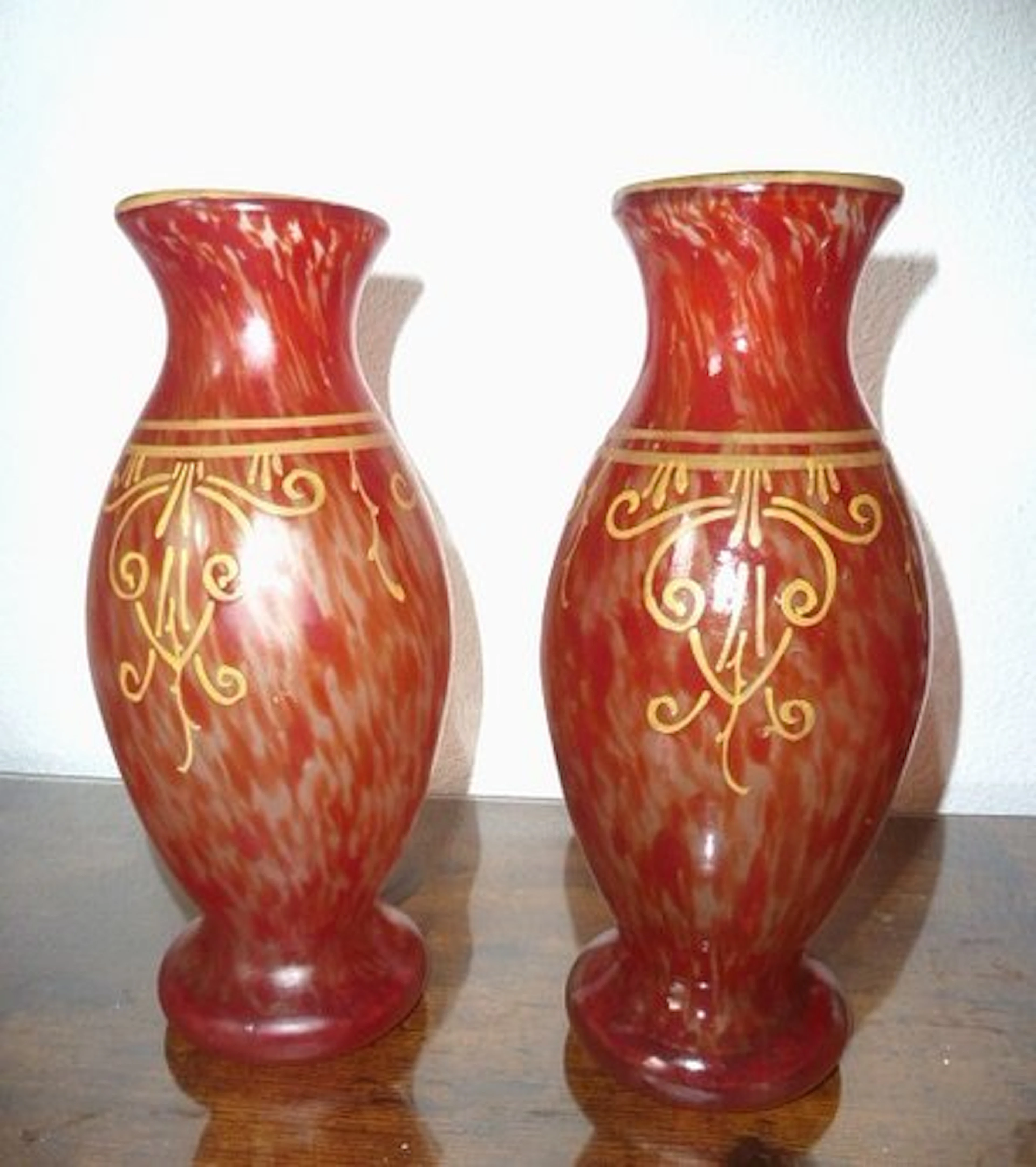 François-Théodore Legras - Vase (2) - Beaugency - Marbled...