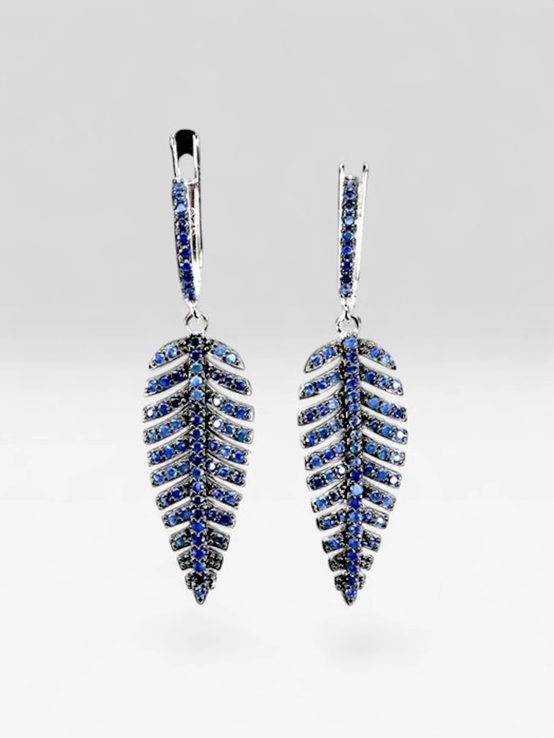 No reserve price - Earrings 2 Tone Black Rhodium & 14K...