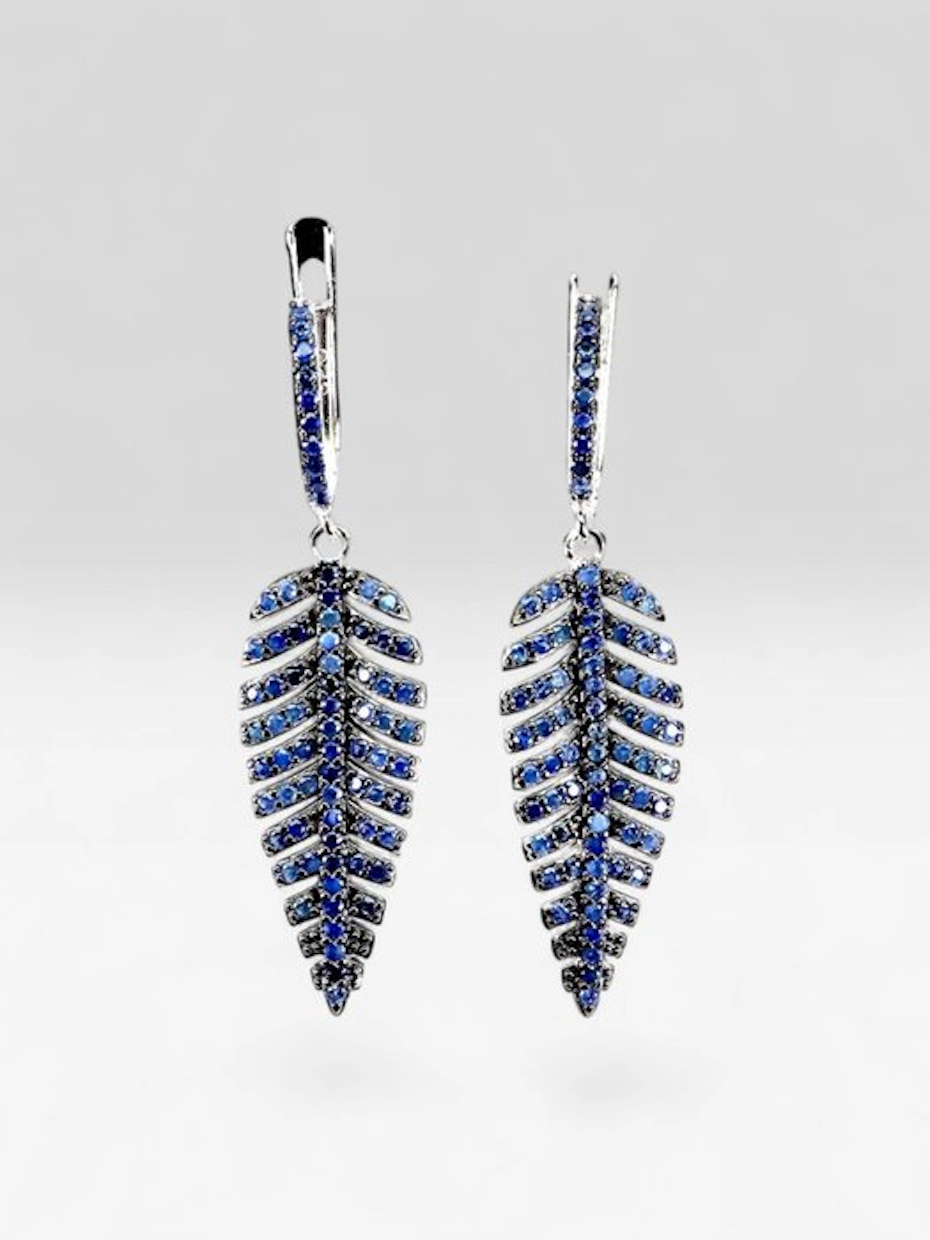 No reserve price - Earrings 2 Tone Black Rhodium & 14K...