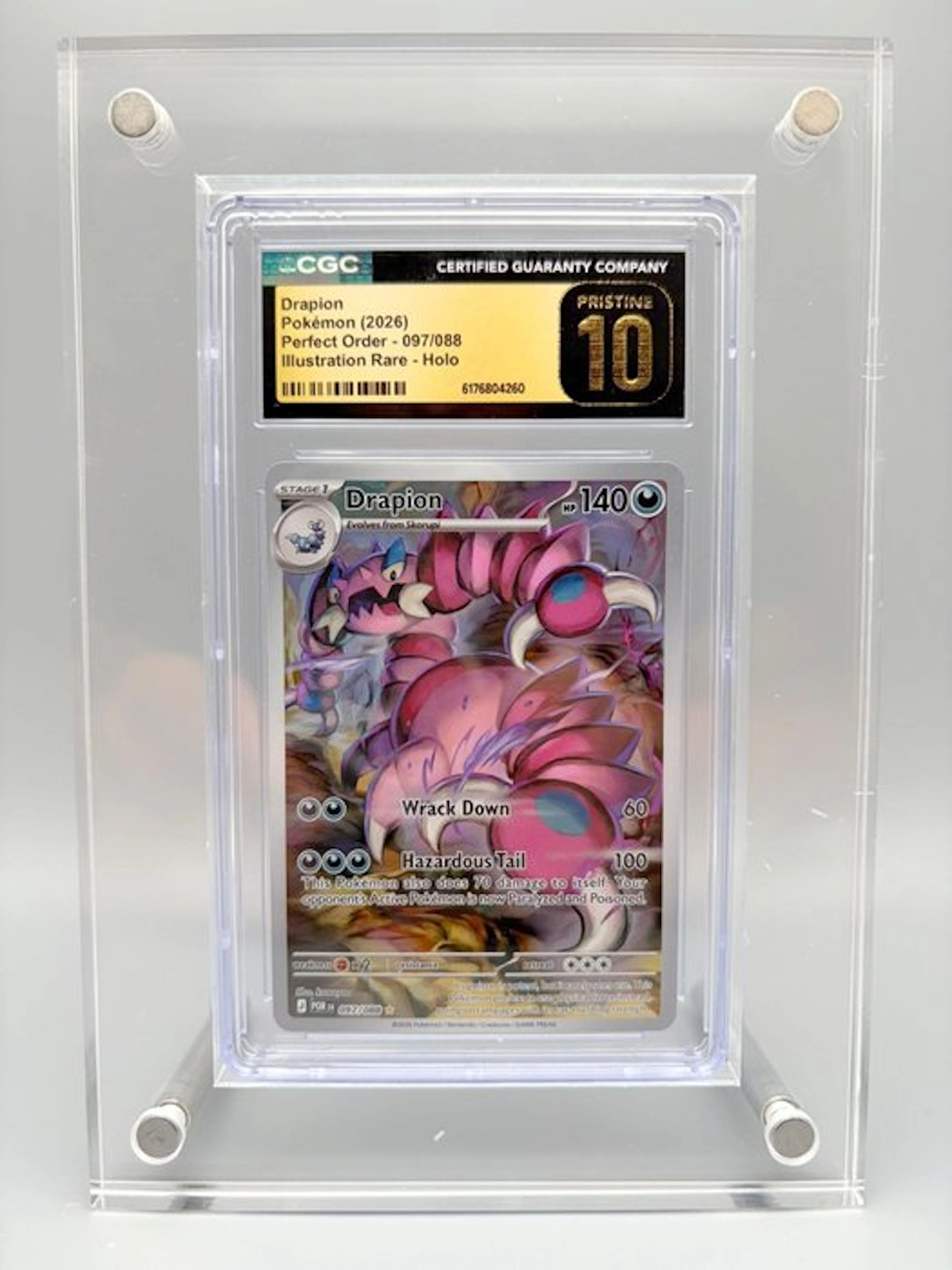 Pokémon Graded card - Drapion - Perfect Order - 097/088 - 2026 - CGC