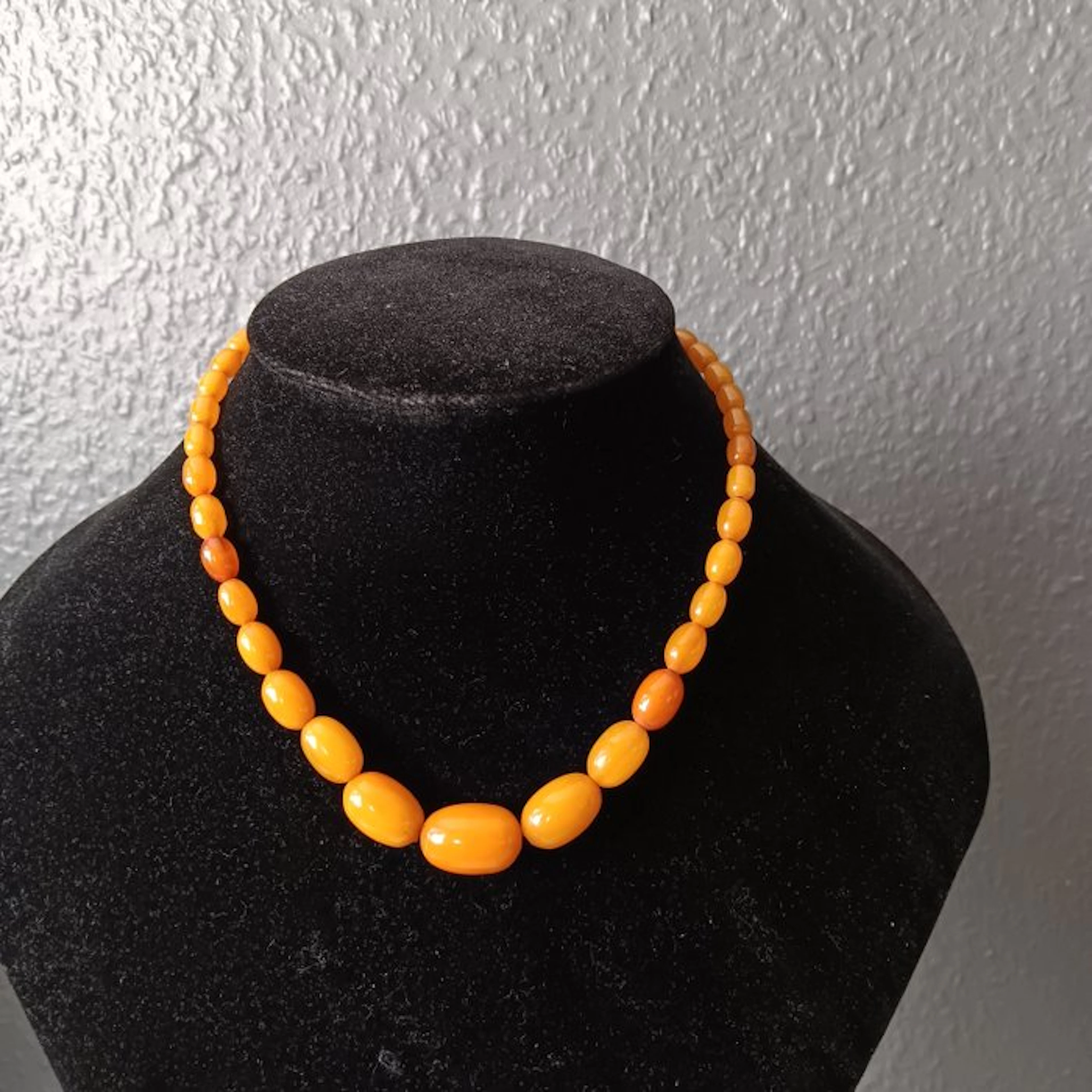 Baltic Butterscotch Amber Beads - Necklace - Antique Art Deco