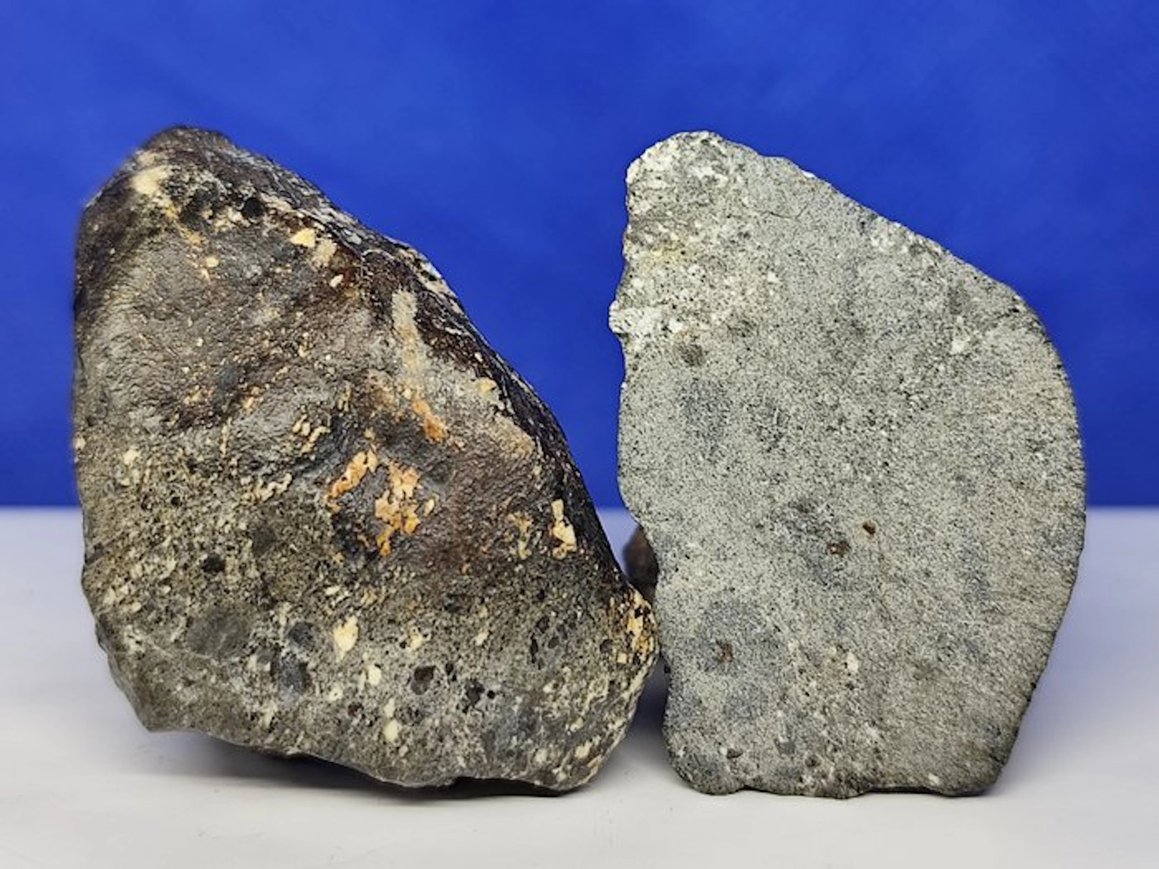 Individual + Slice- Eucrite meteorite - achondrite from...