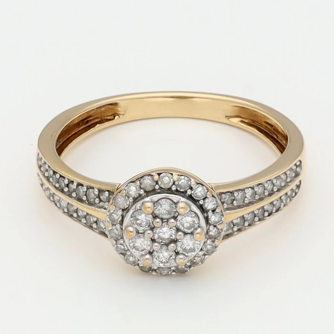 Ring - 18 kt. Yellow gold Diamond (Natural)