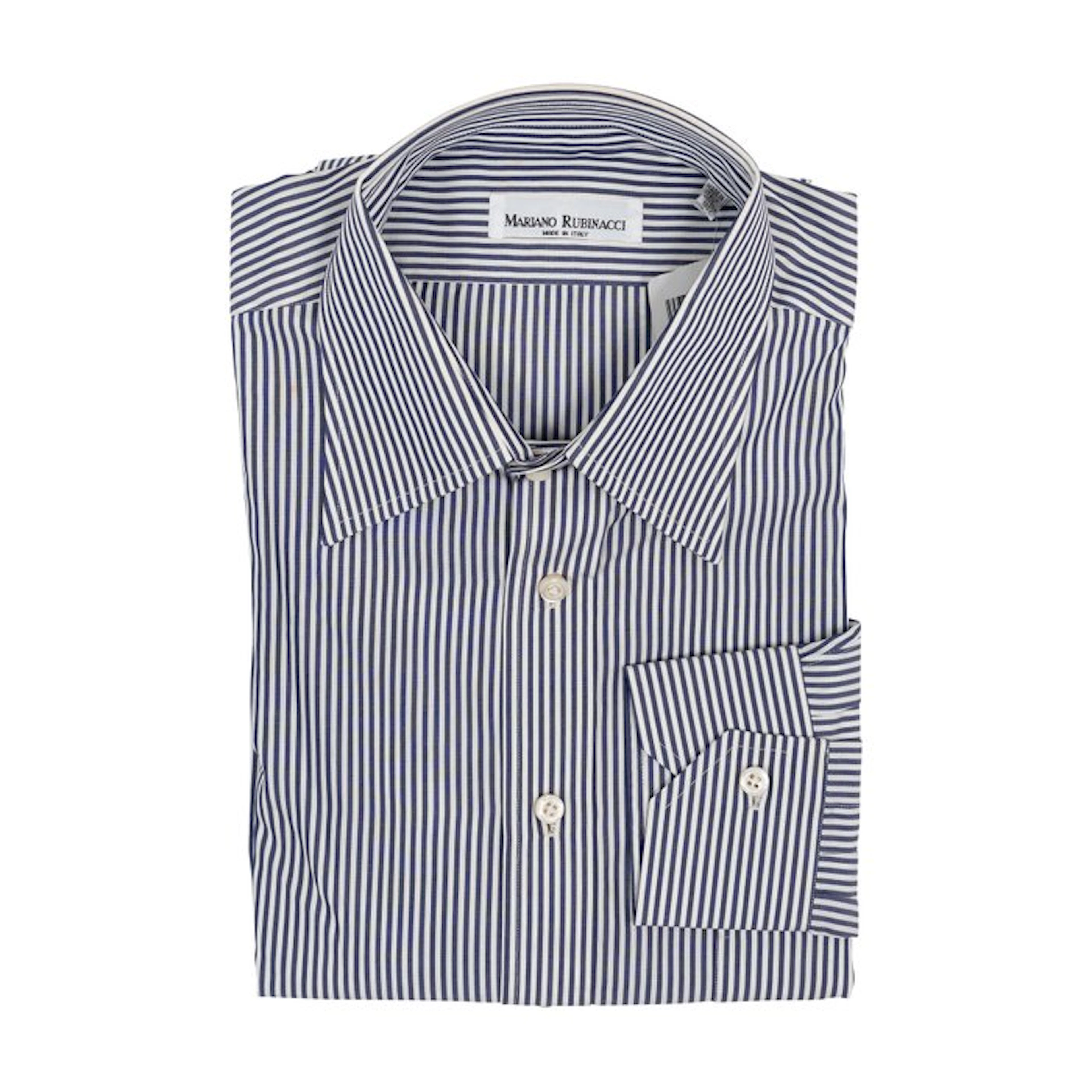 RUBINACCI NAPOLI - Size 14.5 - 37 - Blue Shirt Striped...