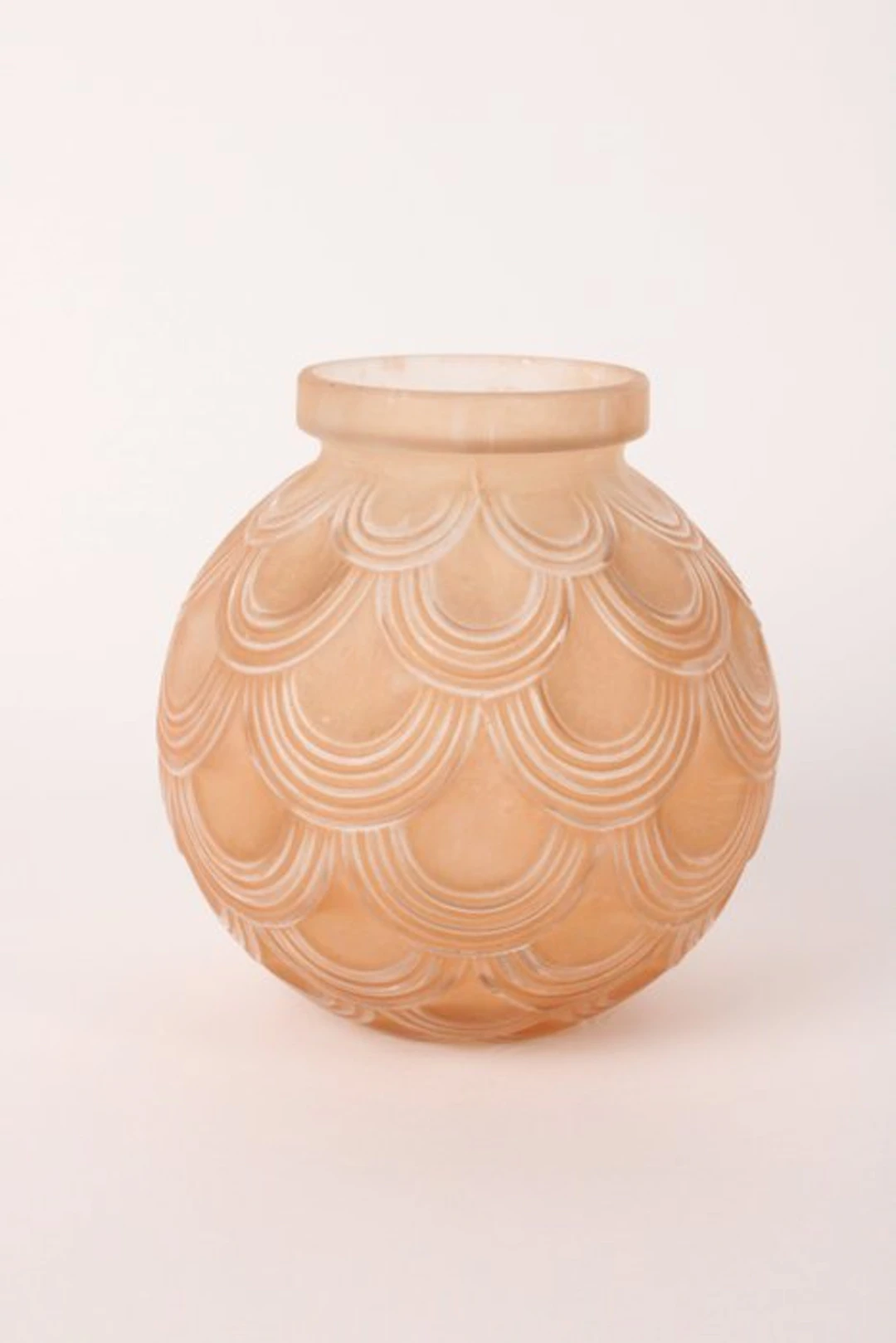 Pierre d’Avesn - Vase - 'Ginkgo' - patinated glass - Art Deco