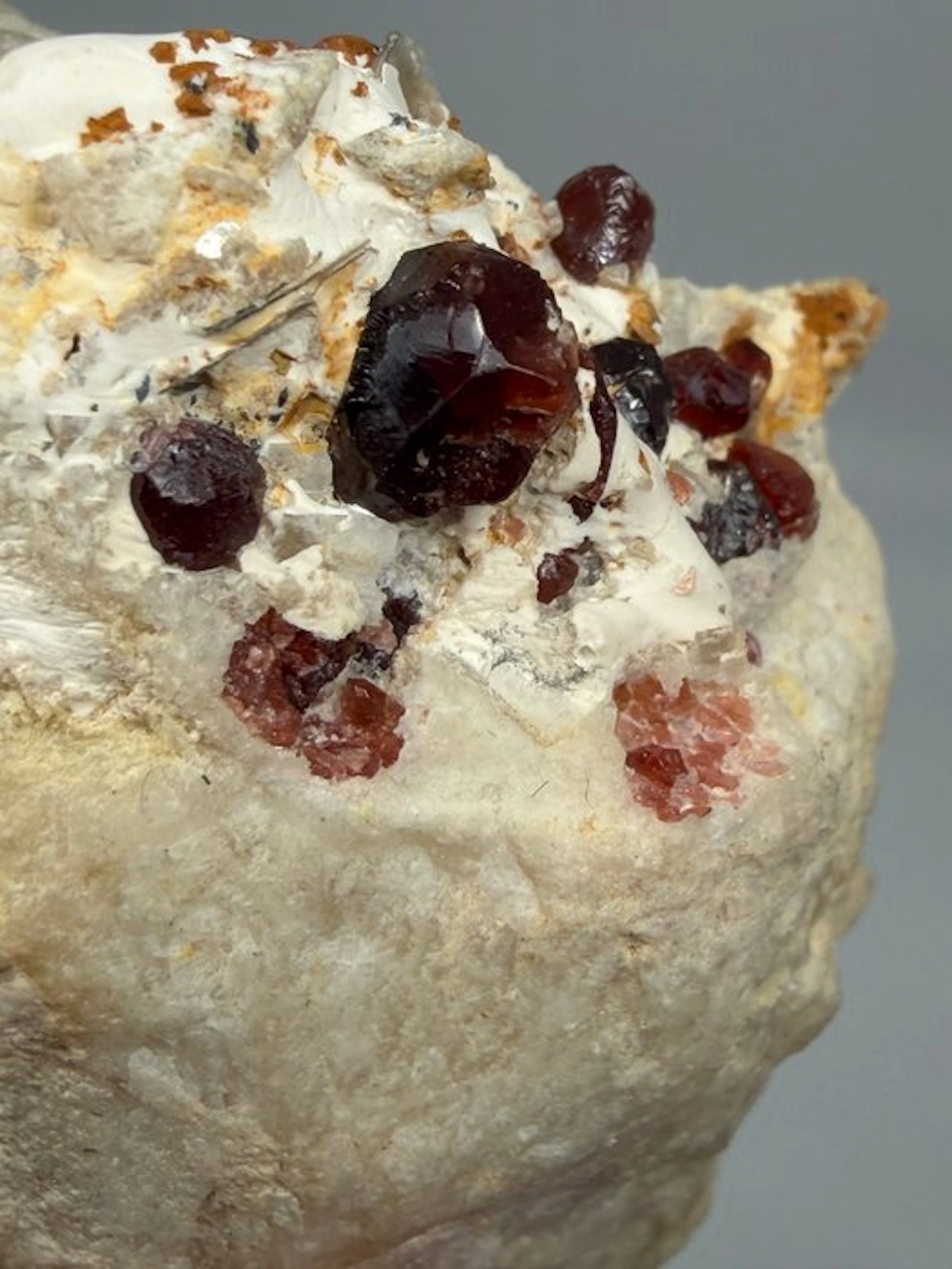 Red garnet on matrix Specimen- 61 g - (1)