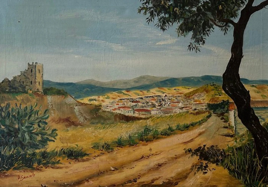 Antonino San Carlo (XX) - Paesaggio con Rudere