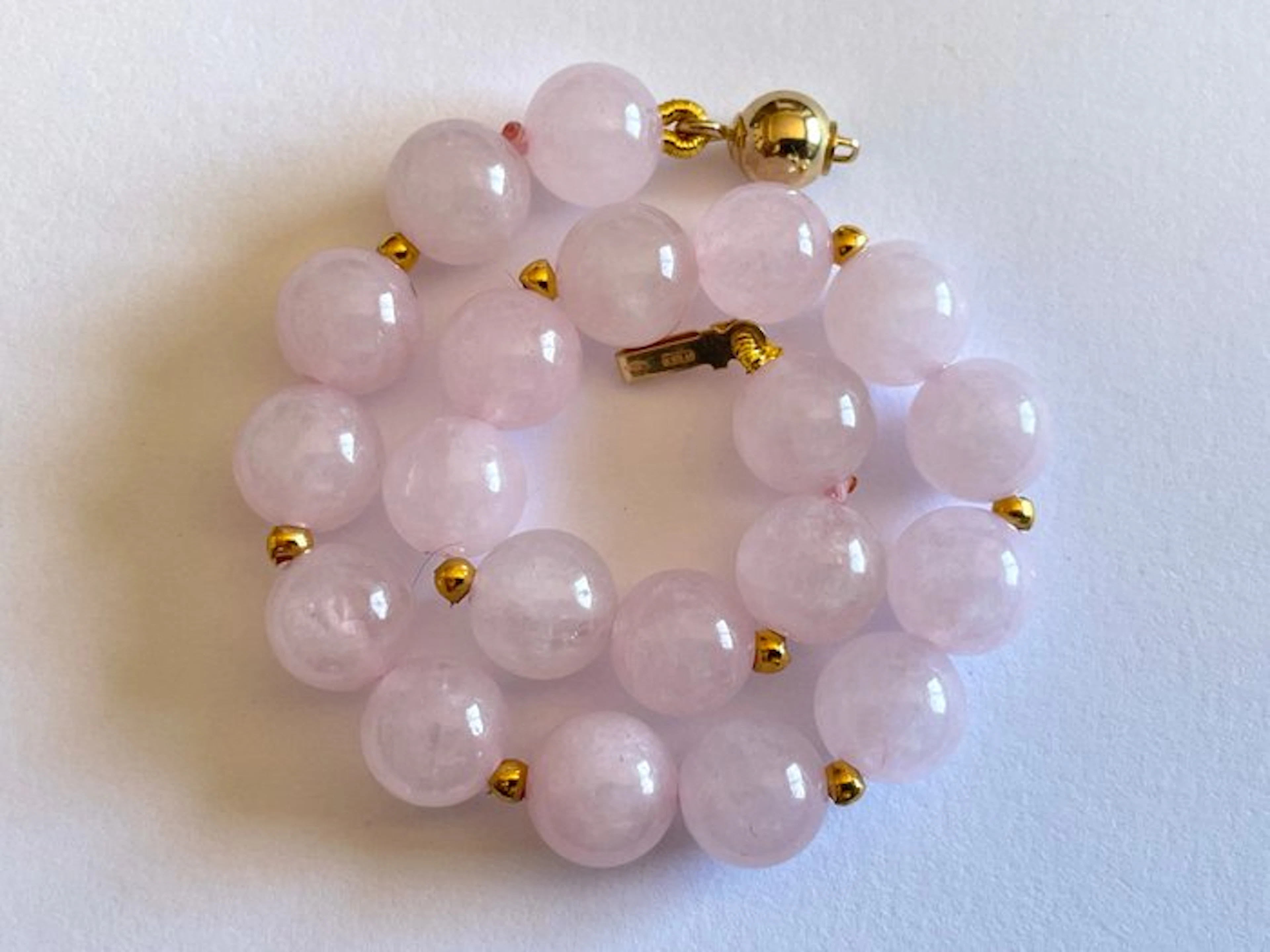18 karat (750) gold - 81.70 ct pink quartz - Bracelet