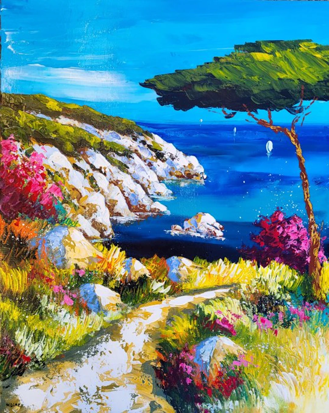 NOLAC - Tableau original de NOLAC au couteau 2026 Sentier...