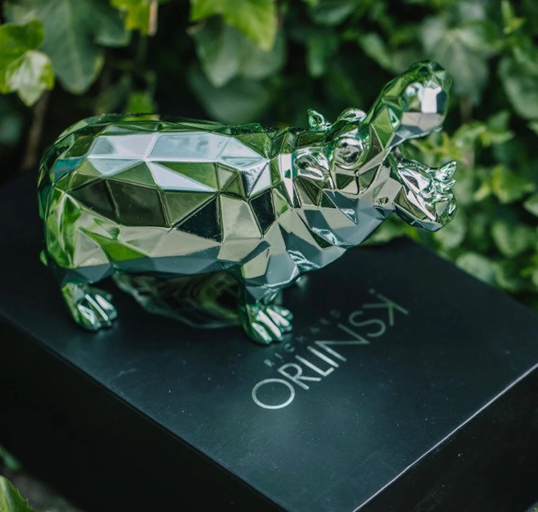 Richard Orlinski (1966) - Hippo Spirit (Water Green Edition)