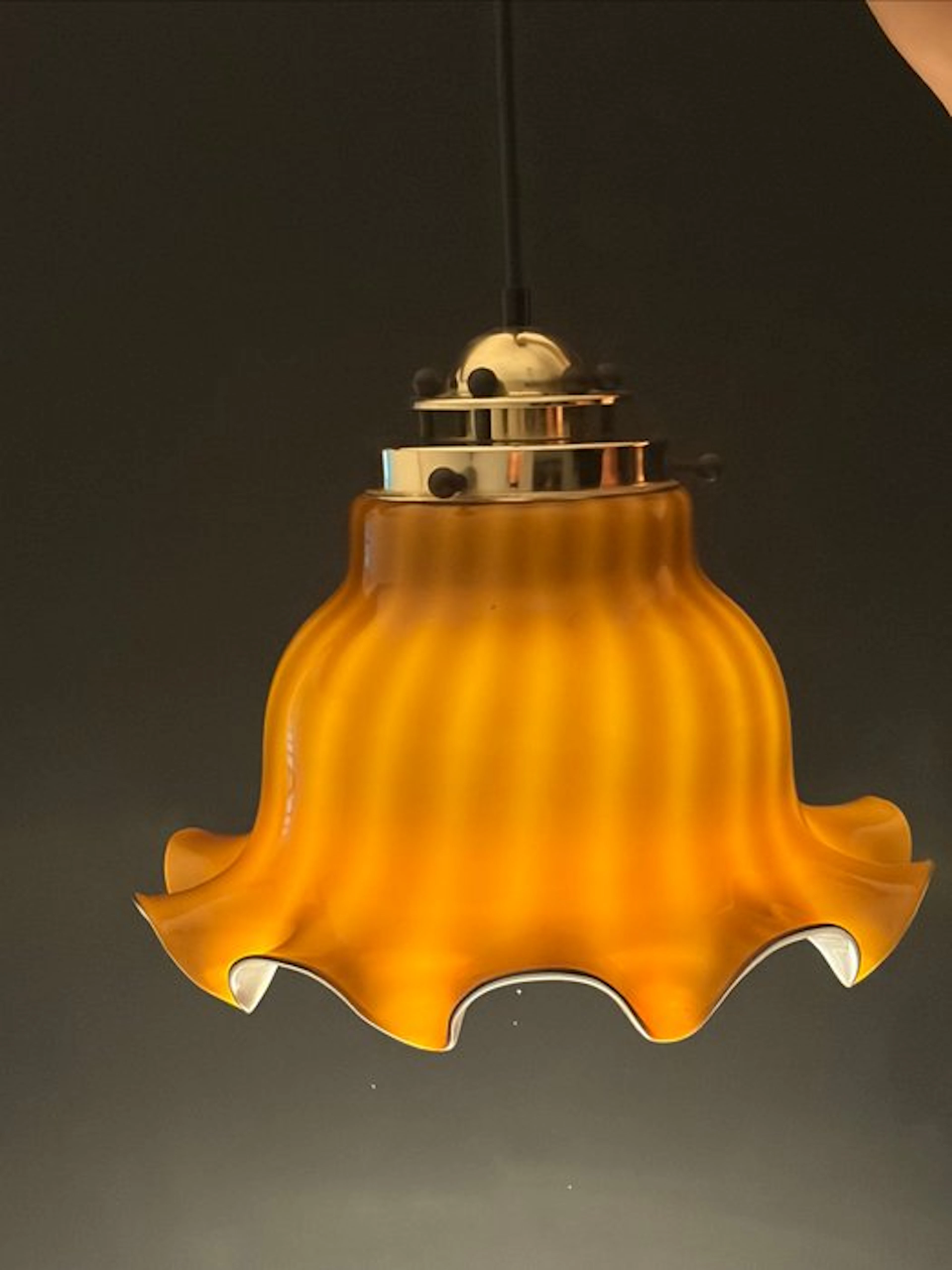 Peill & Putzler - Hanging lamp - Glass, Brass, Chrome