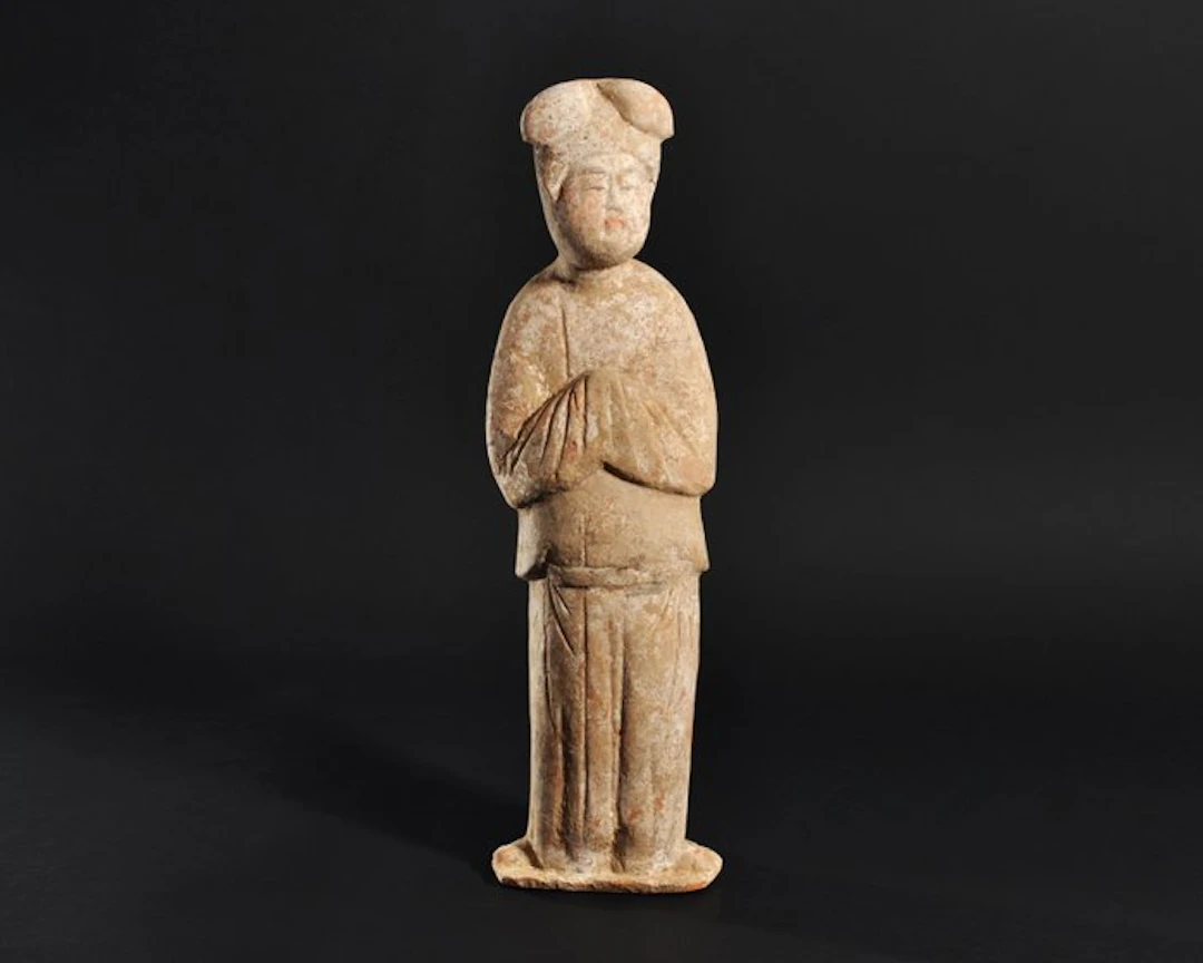 Ancient Chinese, Tang Dynasty Ceramic Court Lady Figure - 36.8 cm
