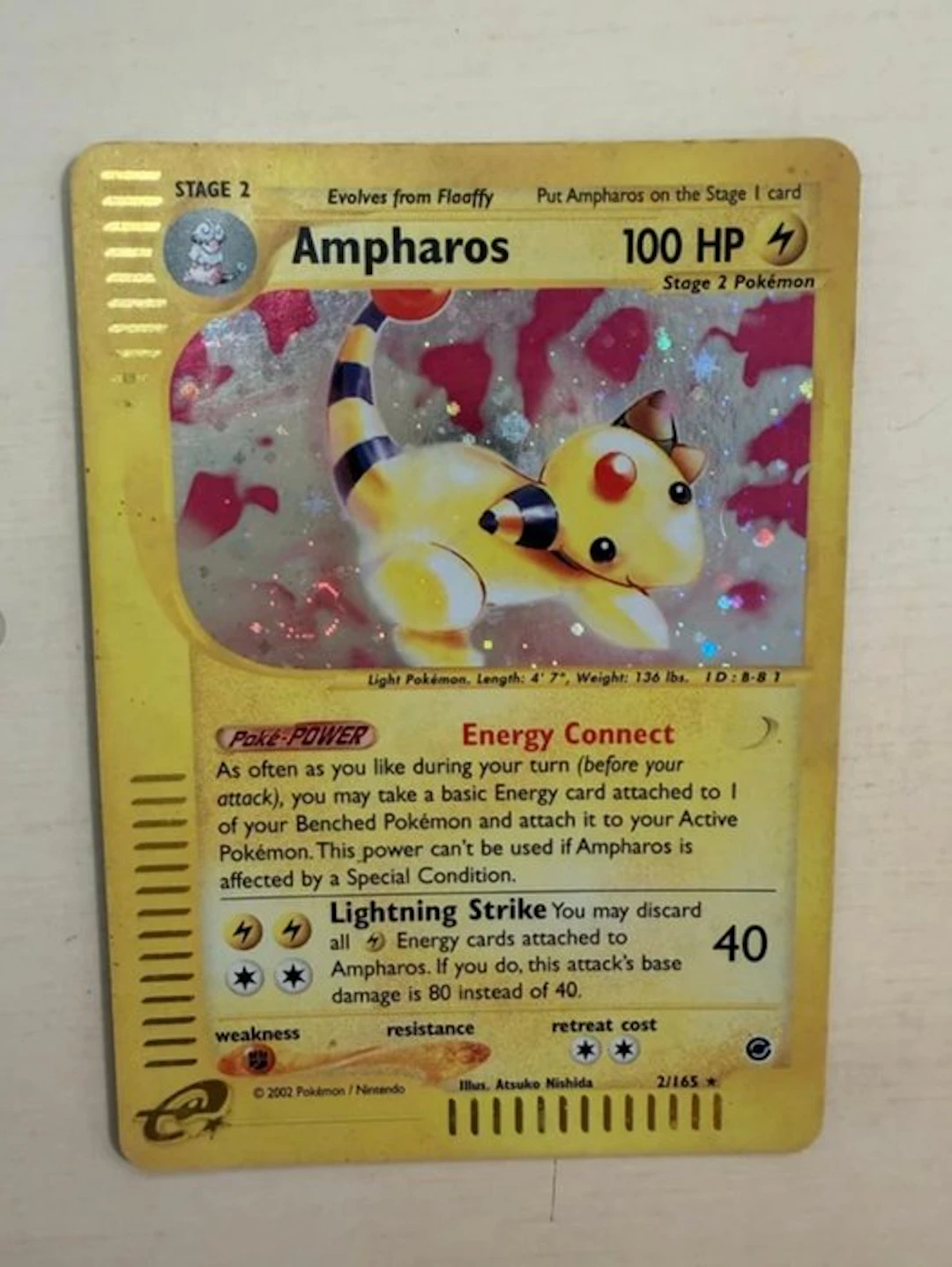 1 Card - Ampharos 2/165 Foil