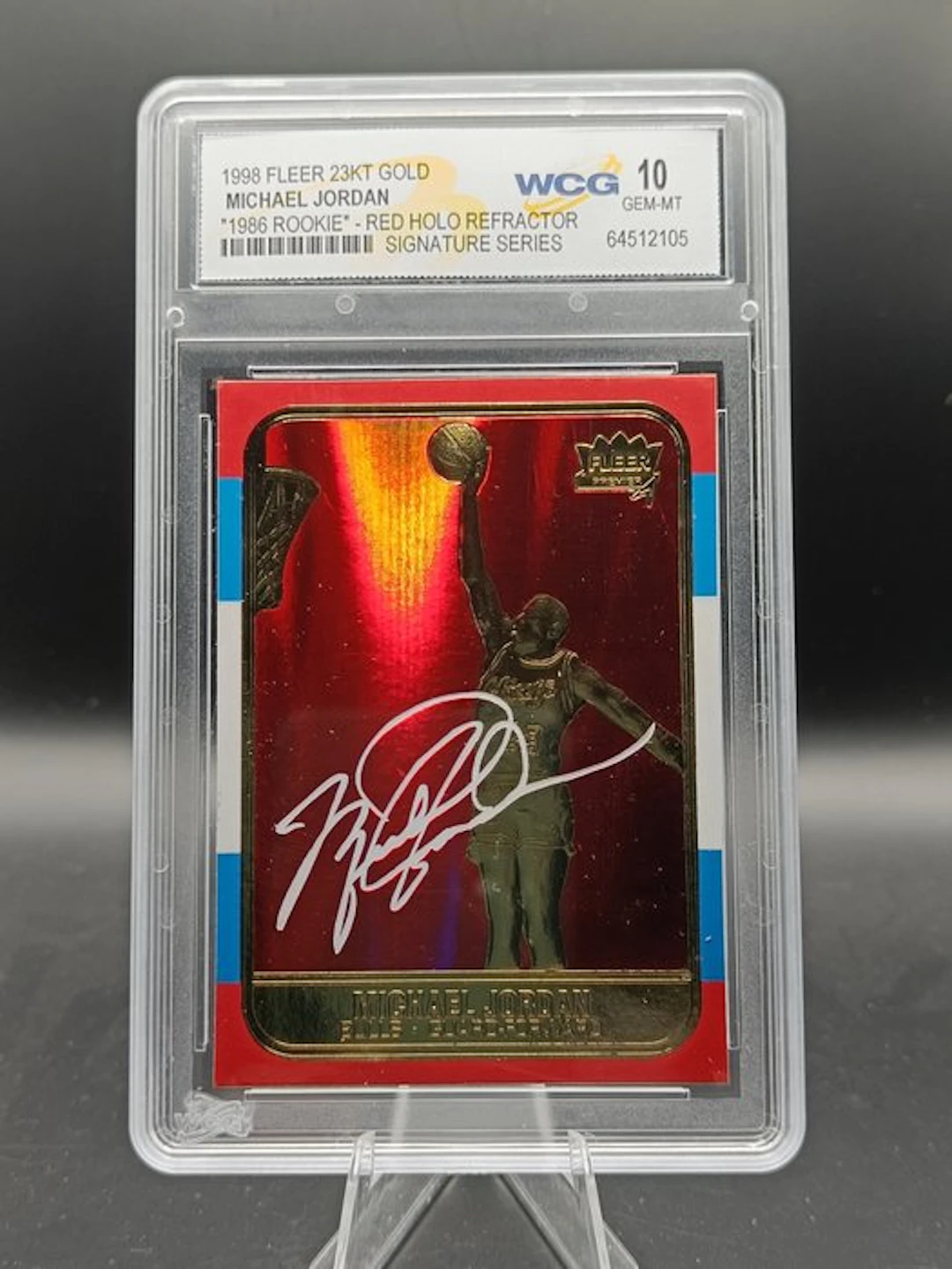 1998 Fleer 23KT Gold Michael Jordan - WCG 10 - 1 Graded card