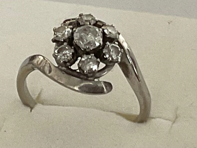 Ring - 14 kt. White gold - 1.00ct. tw. Diamond (Natural) - Diamond