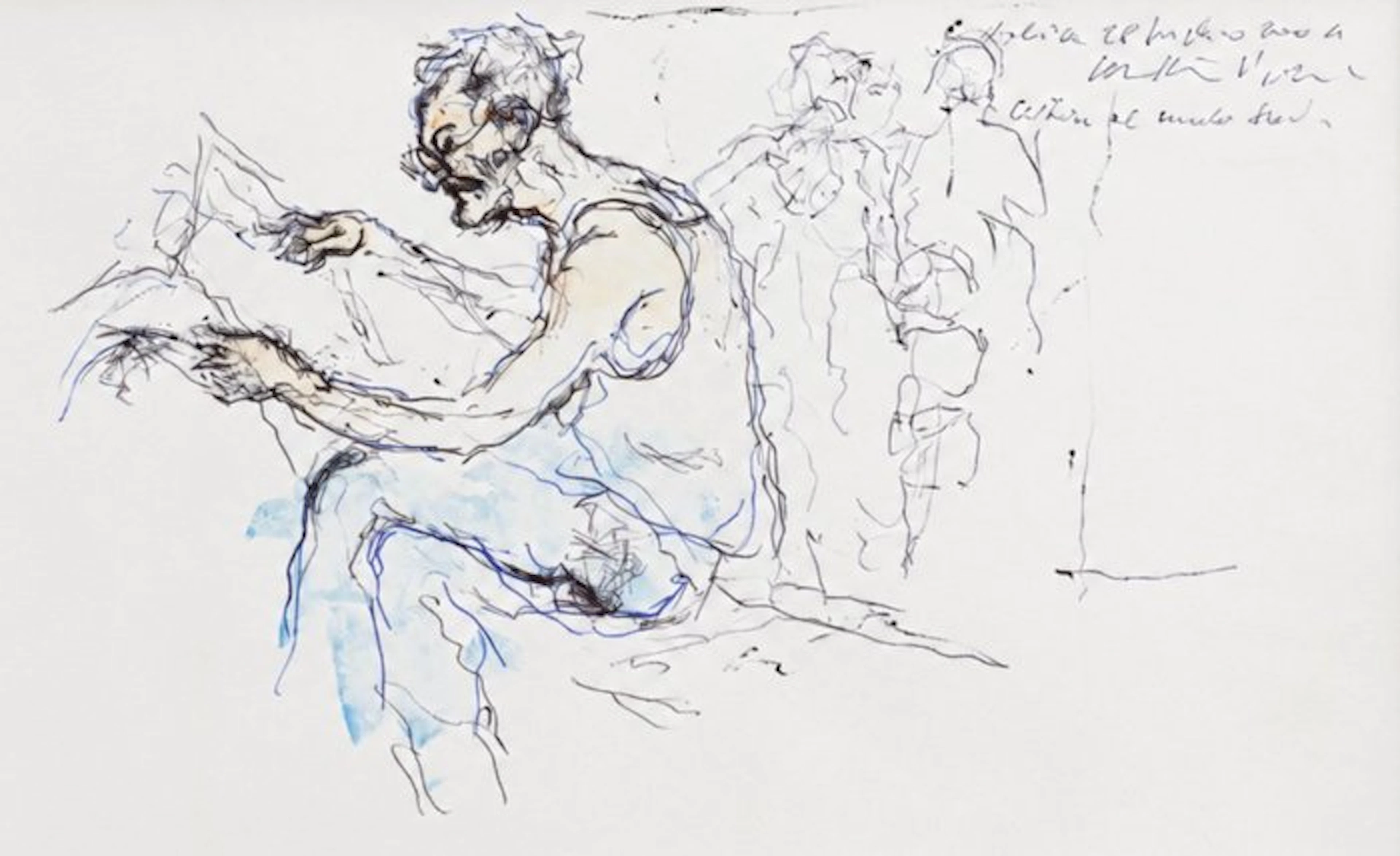 Walter Piacesi (1929–2022) - Lettore – Archived work – Ink and watercolour
