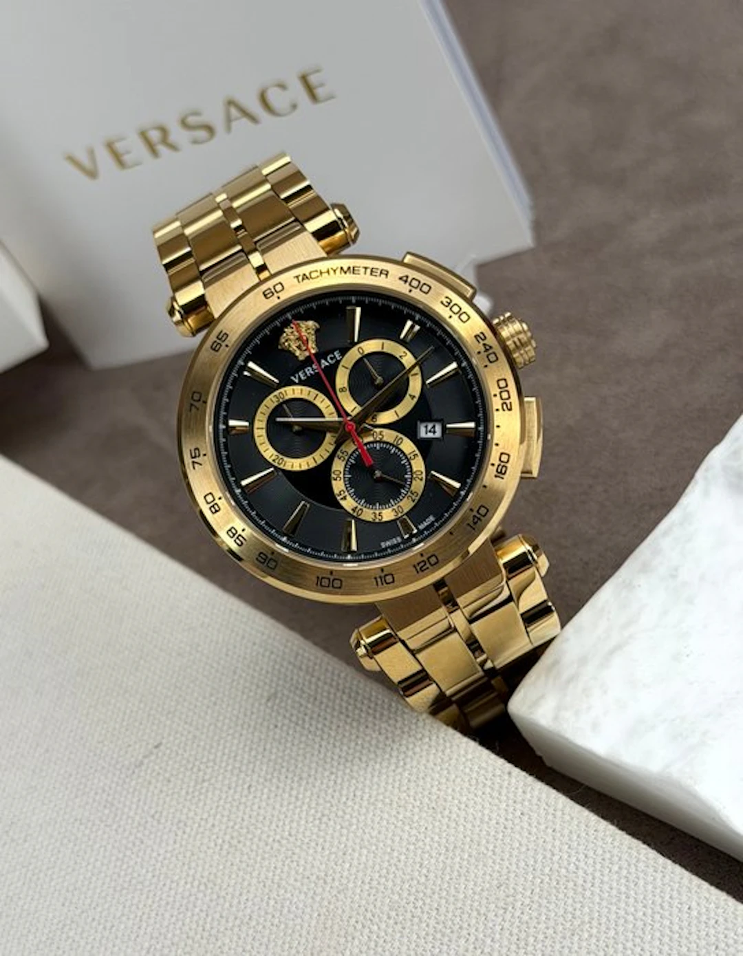 Versace - Aion Chronograph Date Gold/Black - VE6CA06 23 - Men - 2020-2025