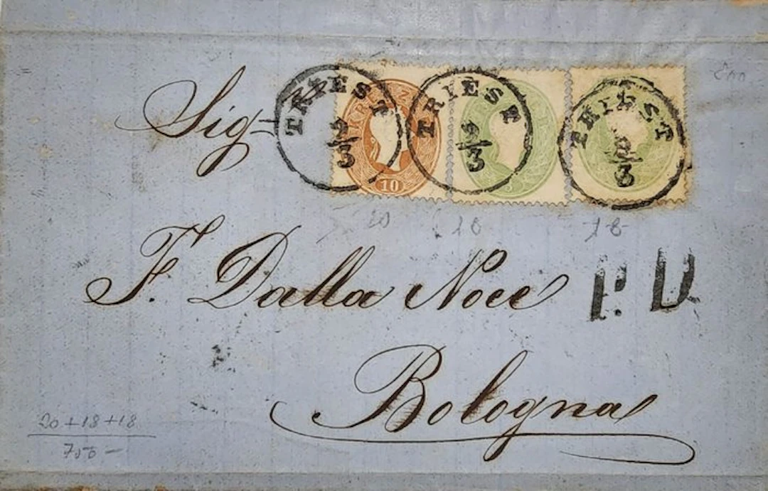 Austria 1863 - Austria 1863 - Letter from Trieste to...