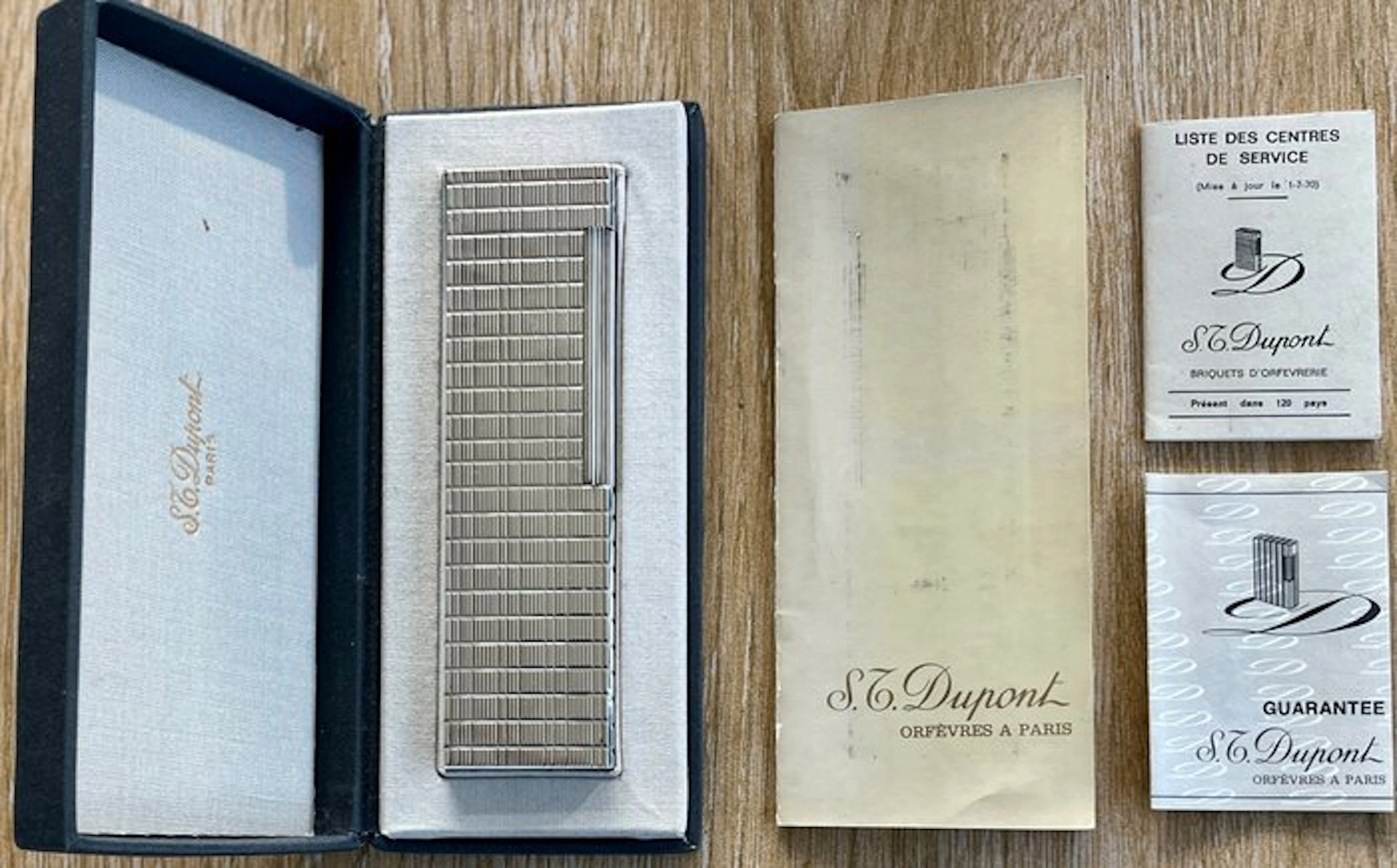 S.T. Dupont - "Jeroboam" - Pocket lighter - Silverplate