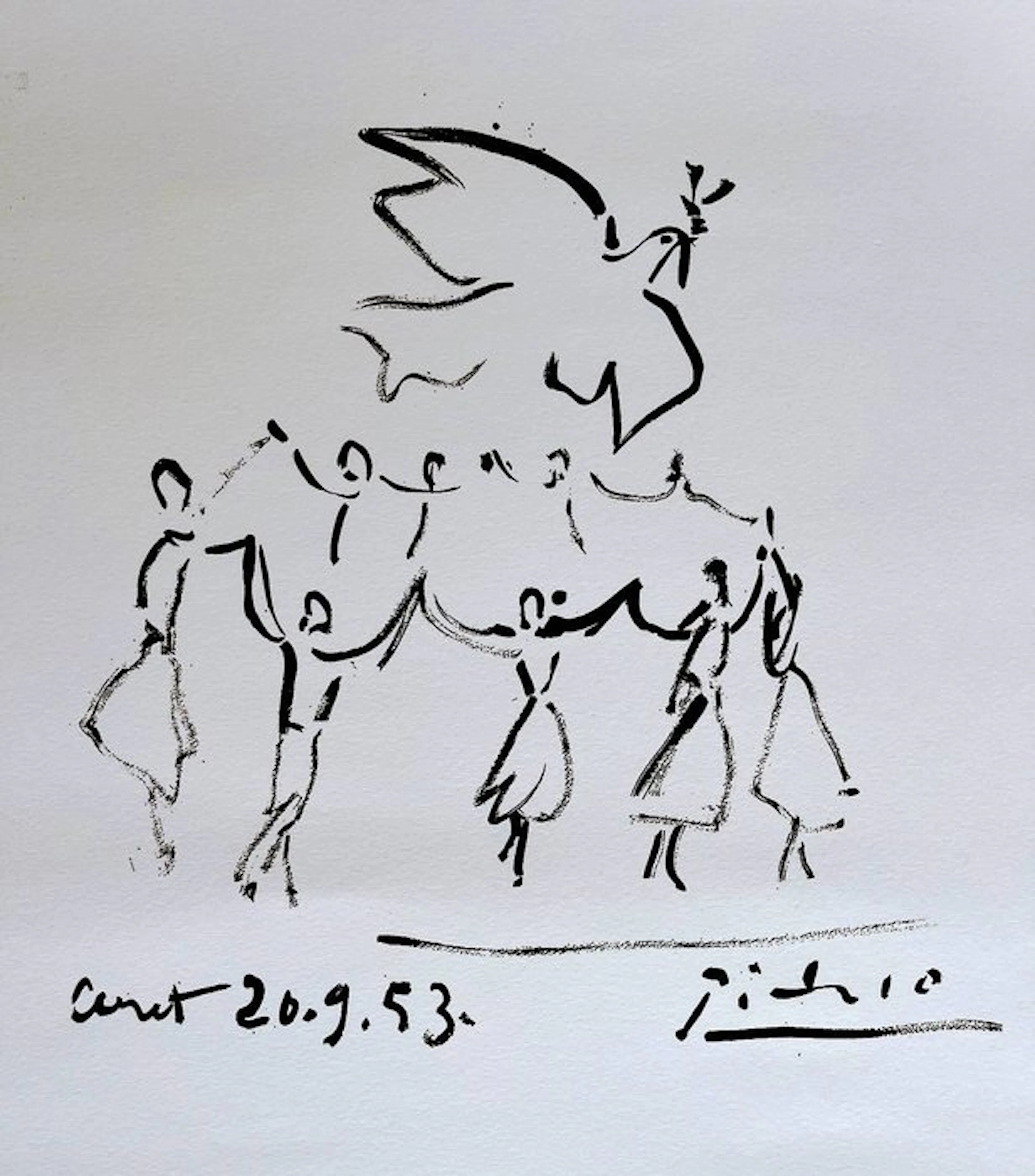 Pablo Picasso - Dove and Dancing Figures – Exhibition...