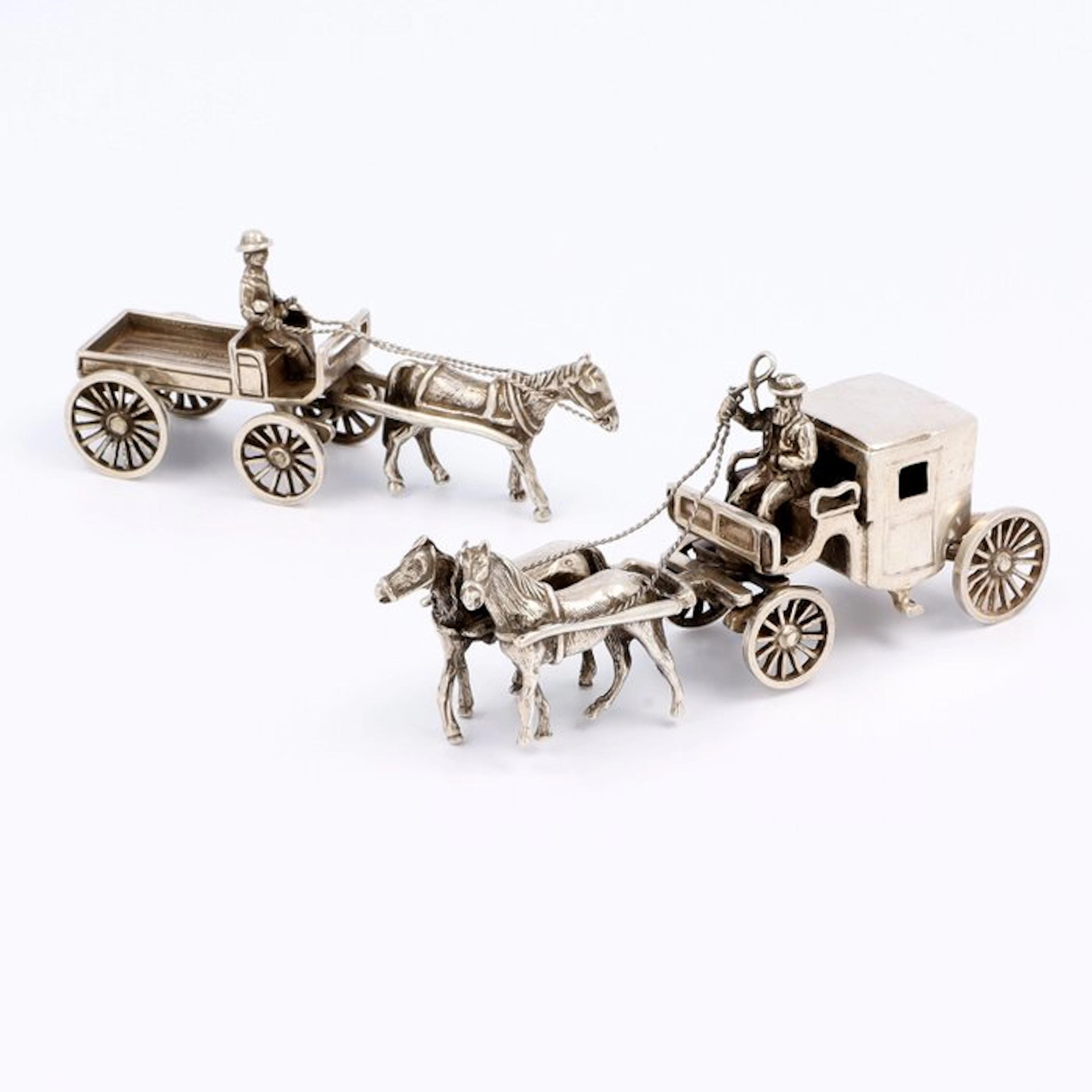 C&A Lesener - Rijtuigen - Figurine (2) - .835 silver