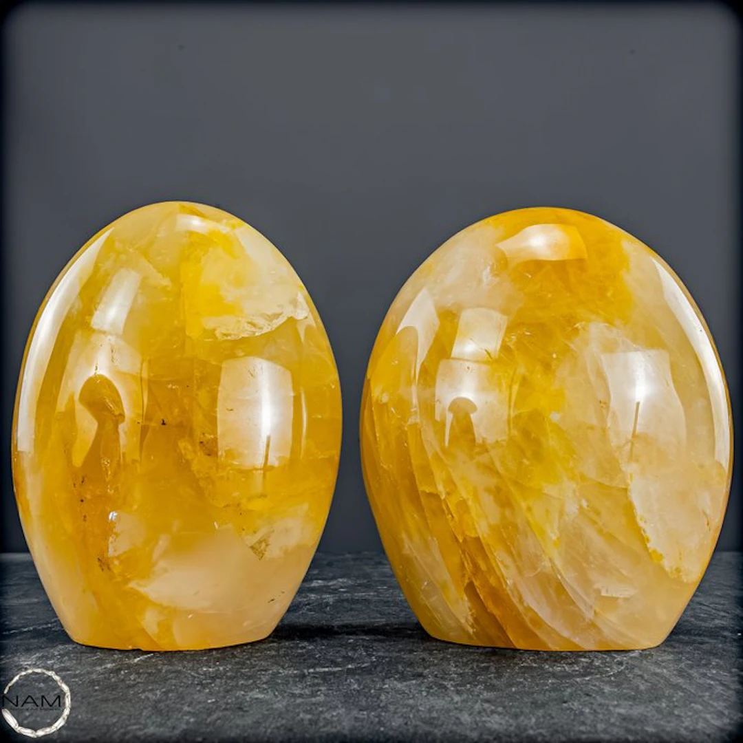 Natural Golden Healer Quartz Free-Form Set –...
