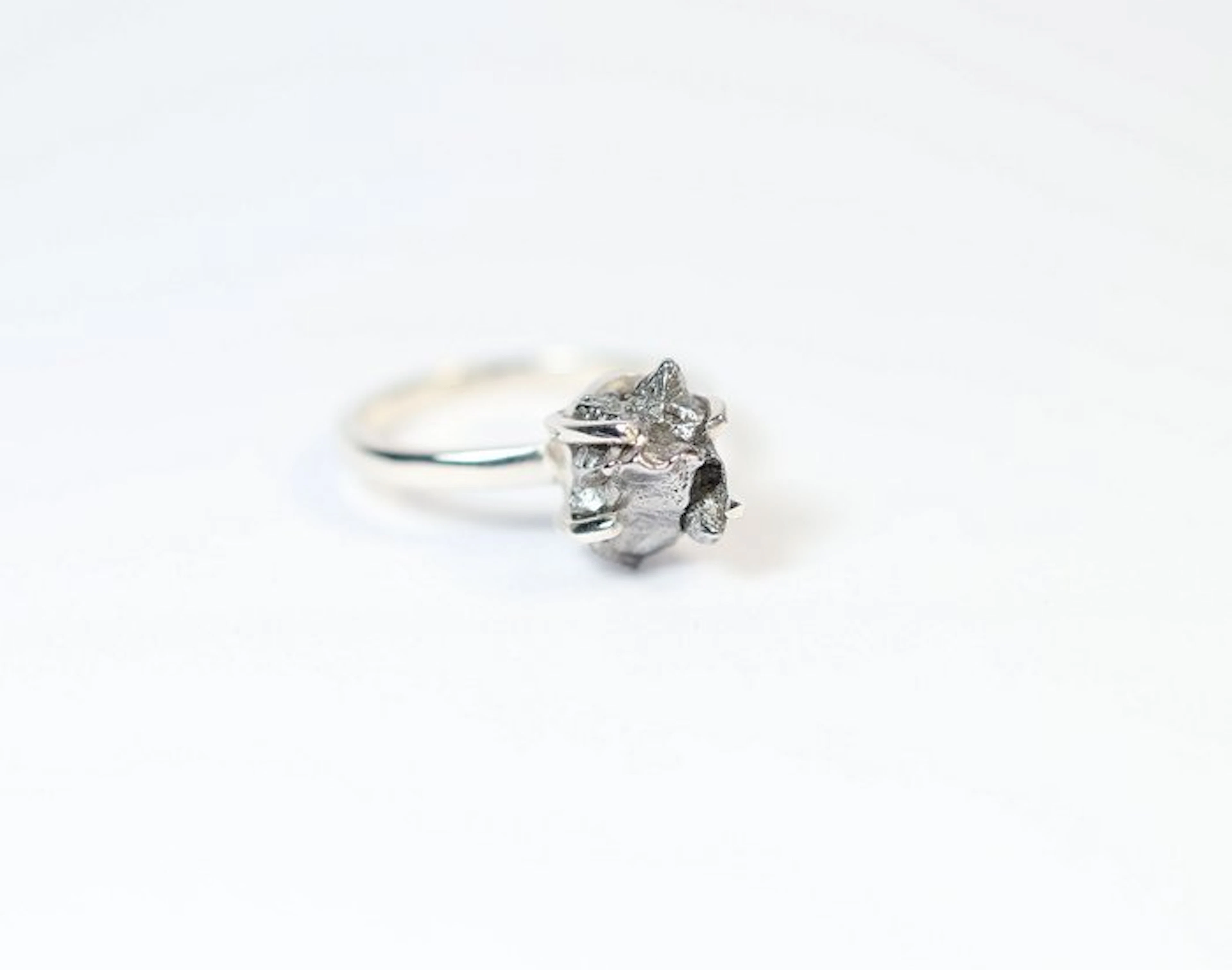 Meteorite Campo del Cielo ring / new 925. Sterling silver - 3.08 g - (1)