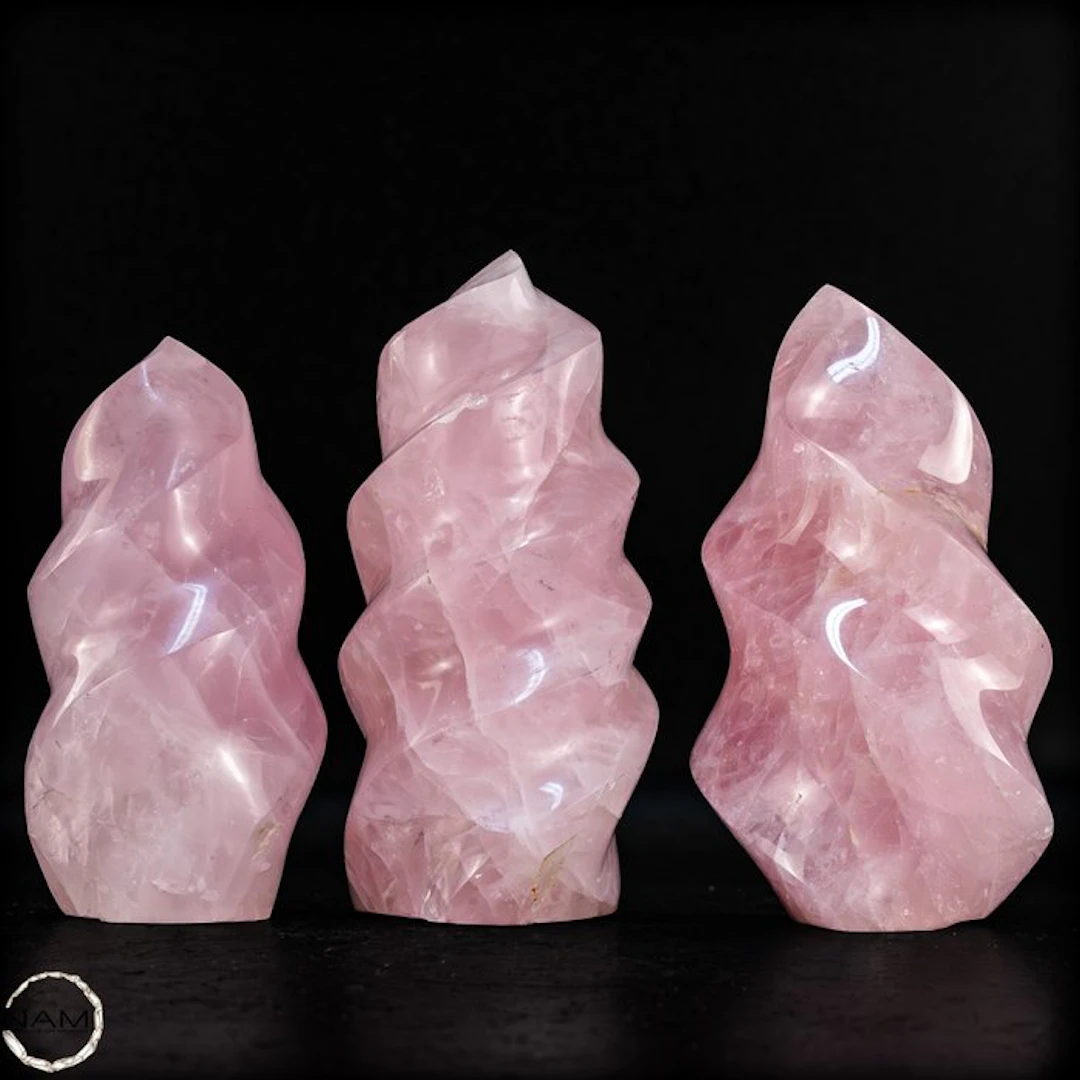 Rose Quartz Flame Set – Soft elegance in delicate pink tones.- 2073.09 g - (3)