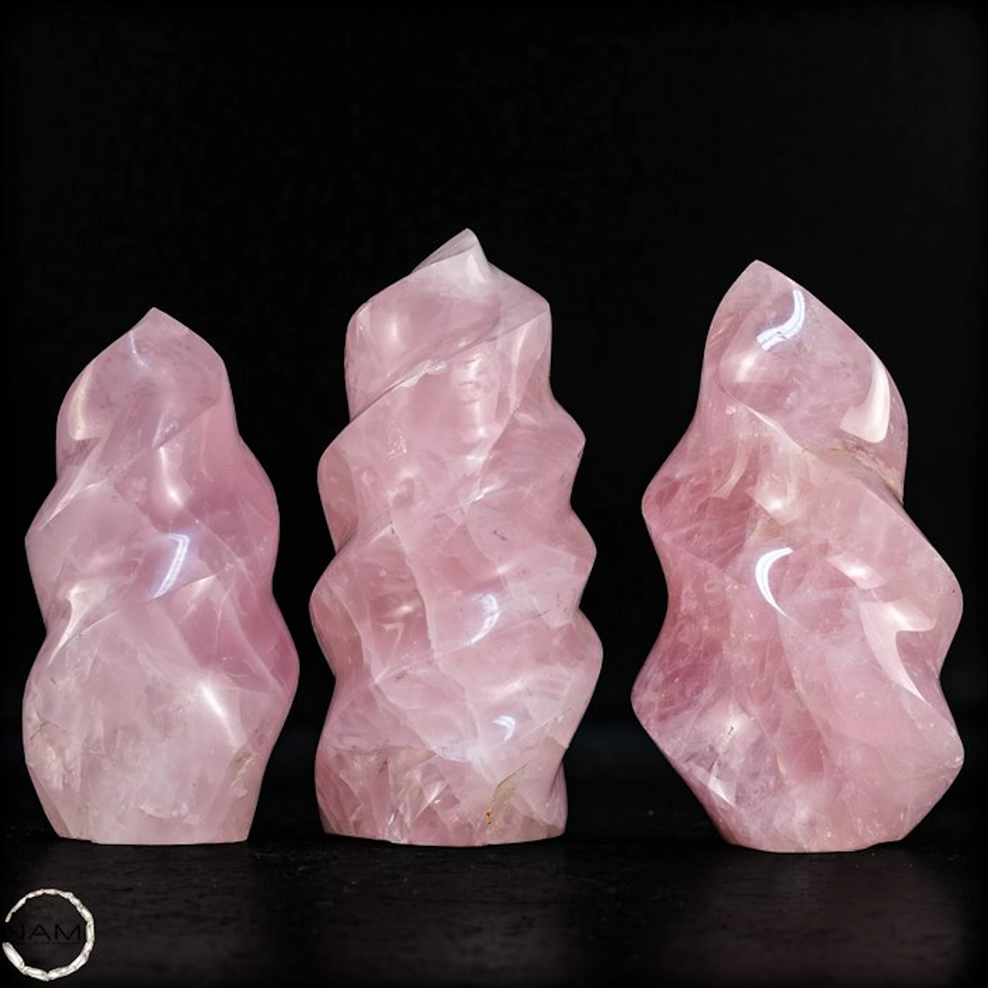 Rose Quartz Flame Set – Soft elegance in delicate pink tones.- 2073.09 g - (3)