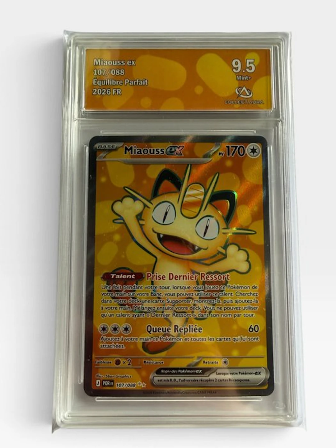 Pokémon - 1 Graded card - Miaouss ex 107/088 107/088
