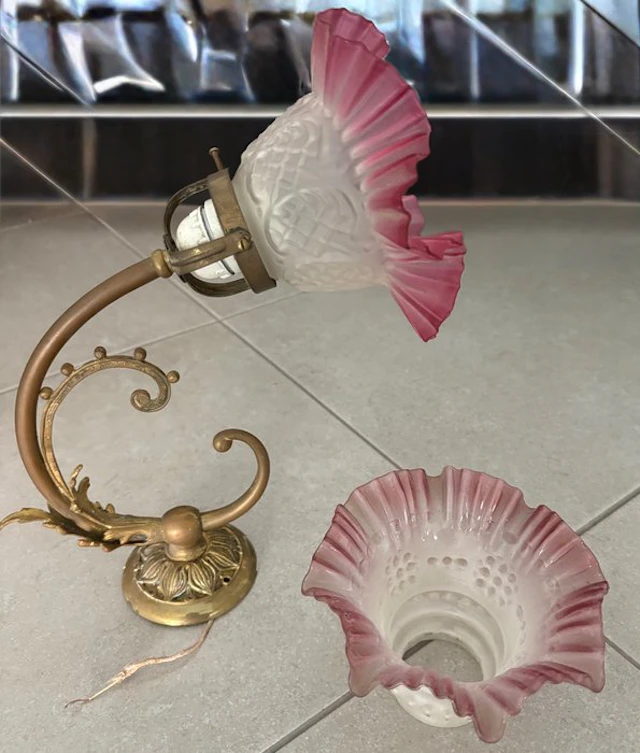 Wall sconce (2) - Gilt brass
