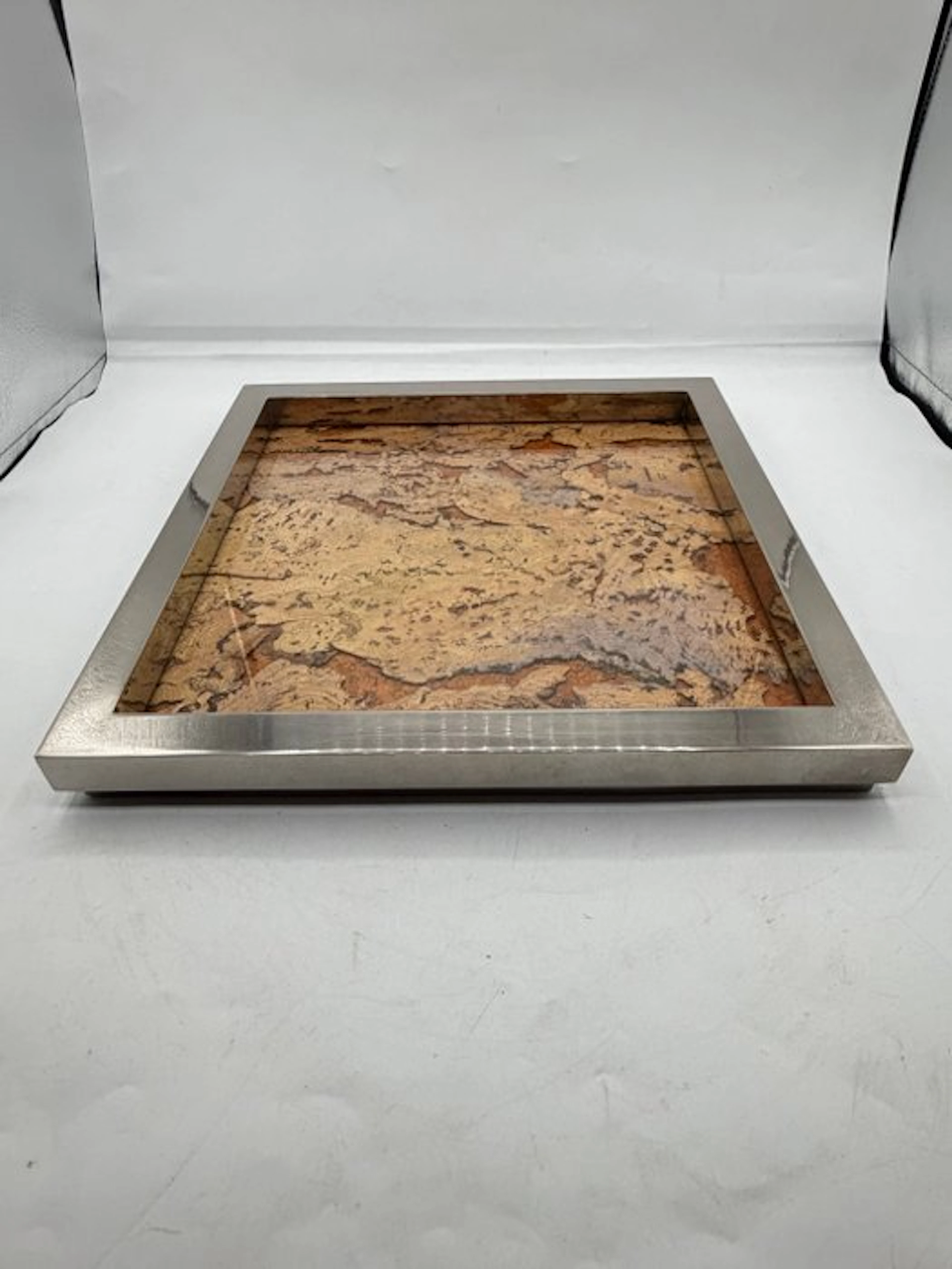 Romeo Rega - Centrepiece - Steel, sughero, Glass - Rare big size