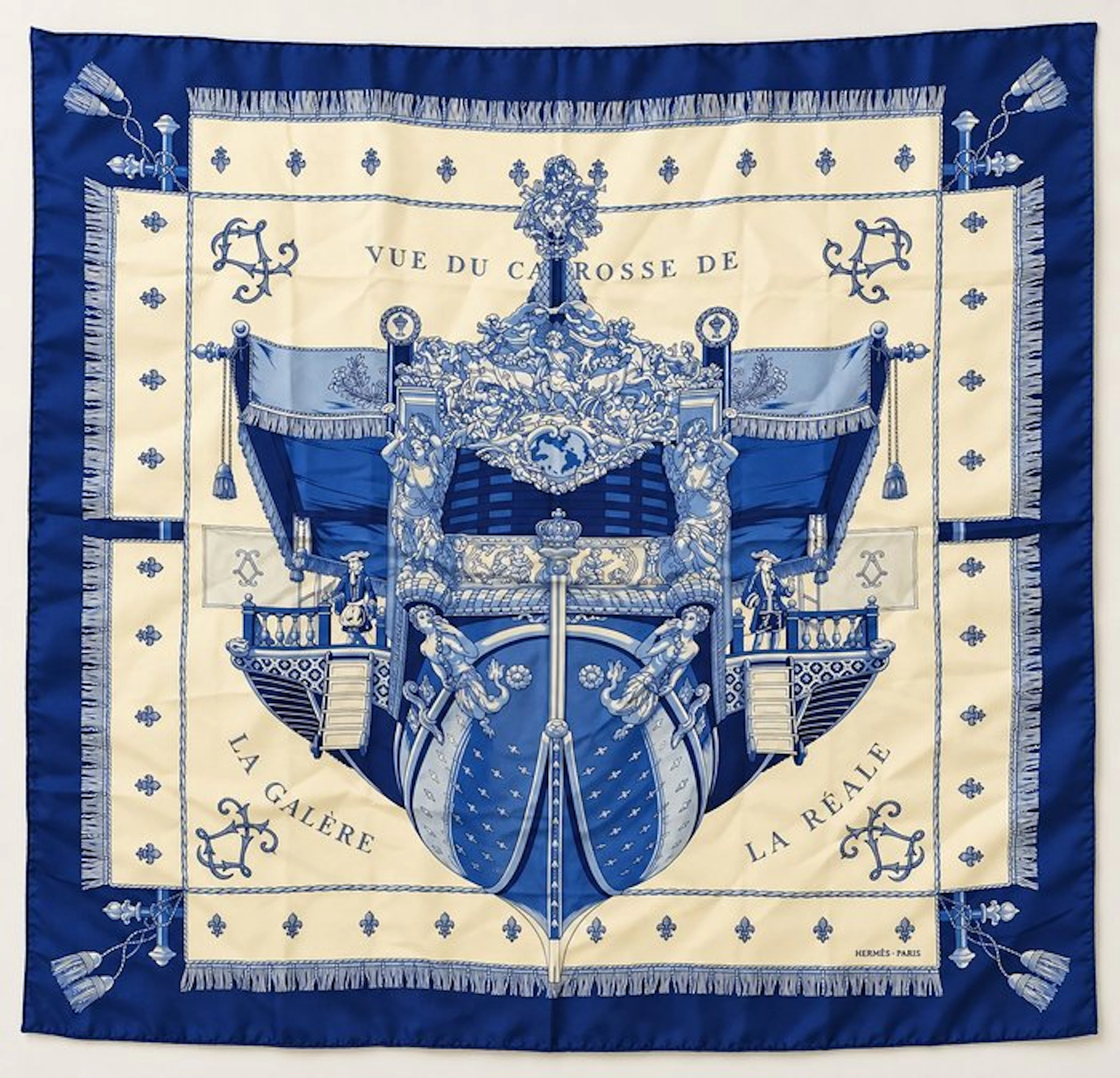 Hermès - Vue du Carrosse de La Galère La Réale - Scarf
