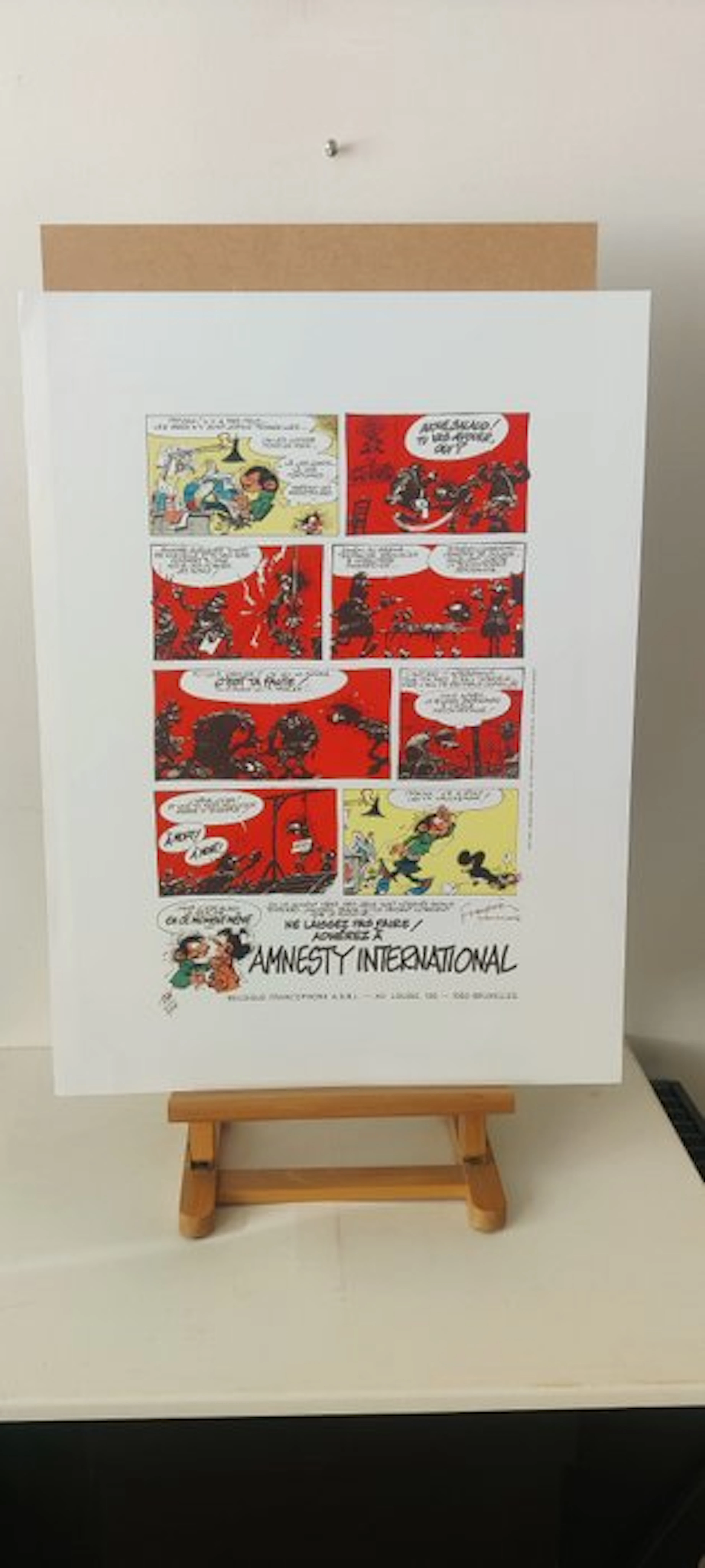 Franquin - Gaston Lagaffe - Amnesty international...