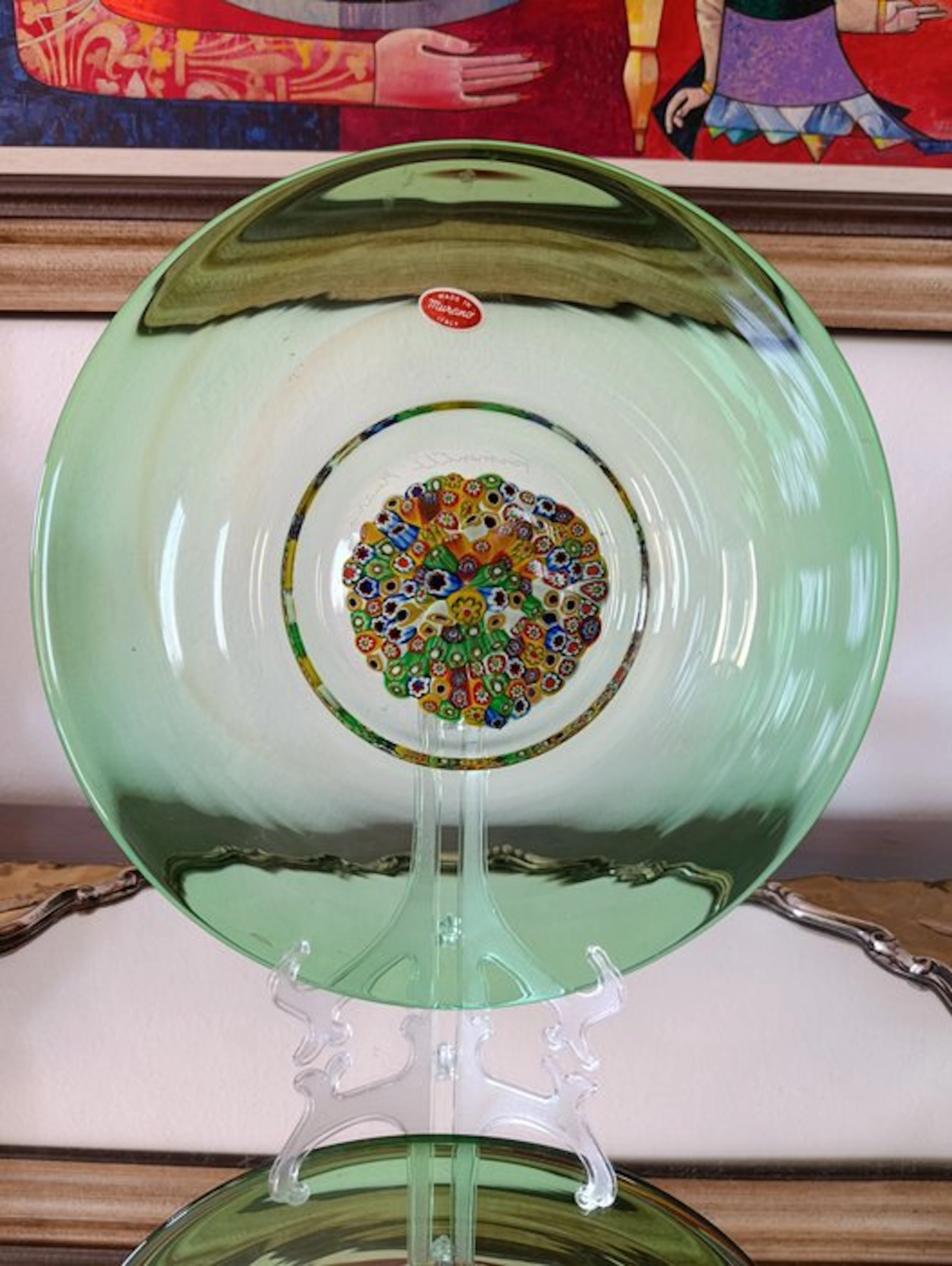 Vase - Glass - Murrine mosaic plate