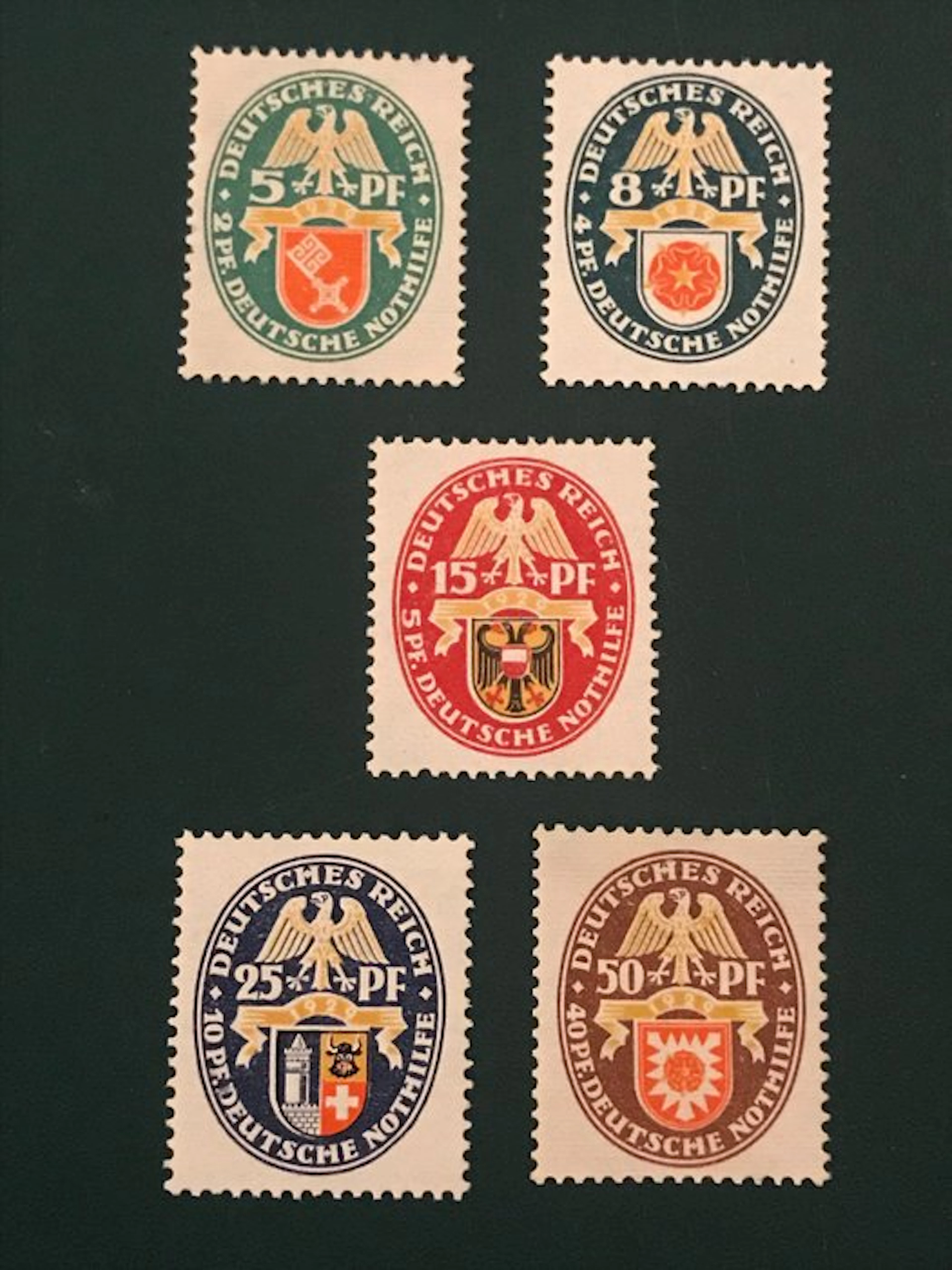 German Empire 1929 - Emergency Relief: Coat of Arms...
