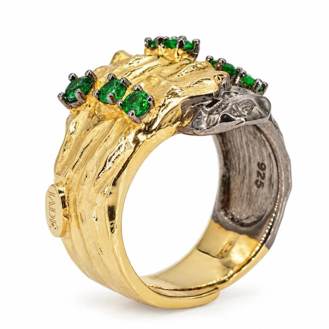 No reserve price - Ring Gold-plated, Silver - 0.52ct. tw. - Exclusive edition