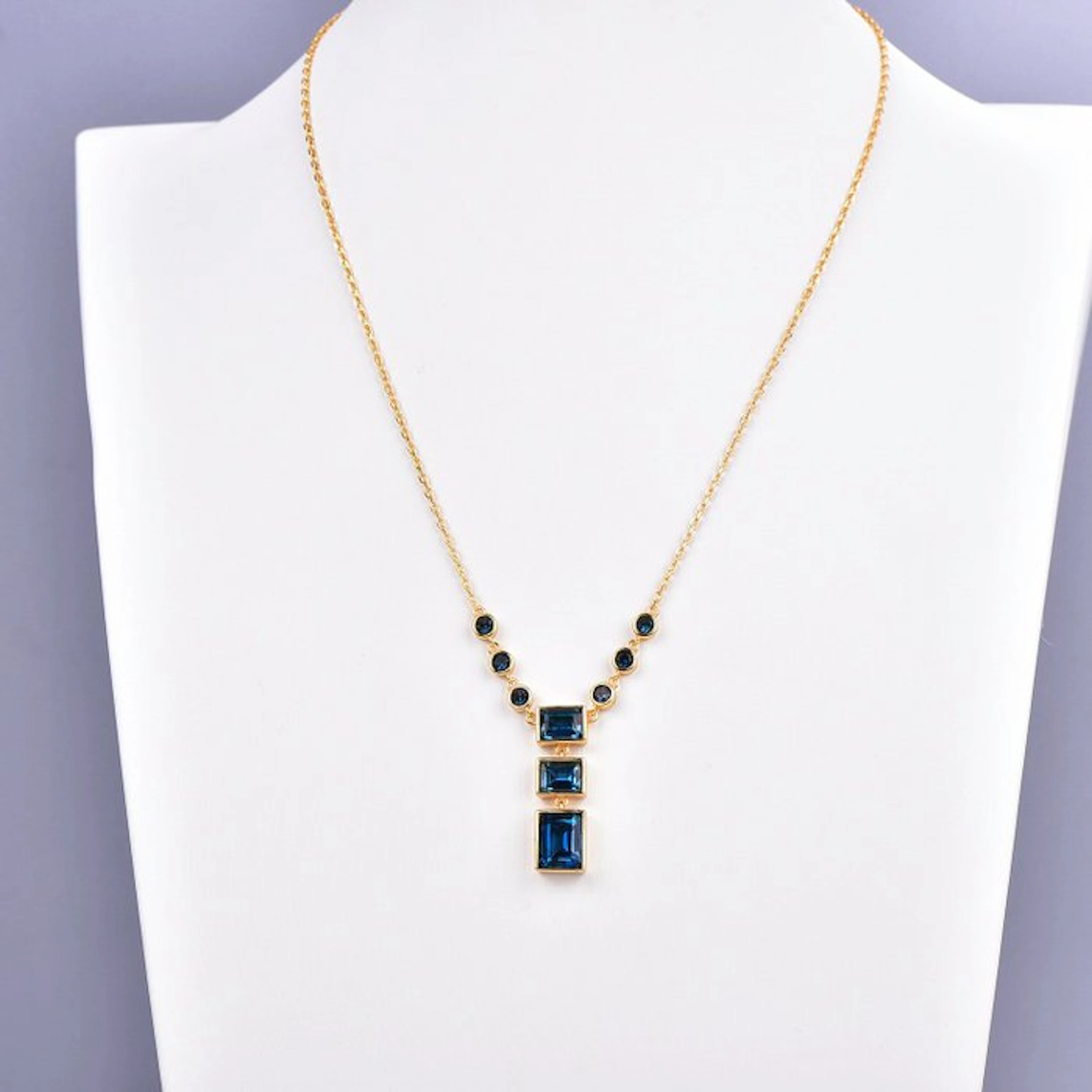 No reserve price - Necklace Silver - Topaz - Certified