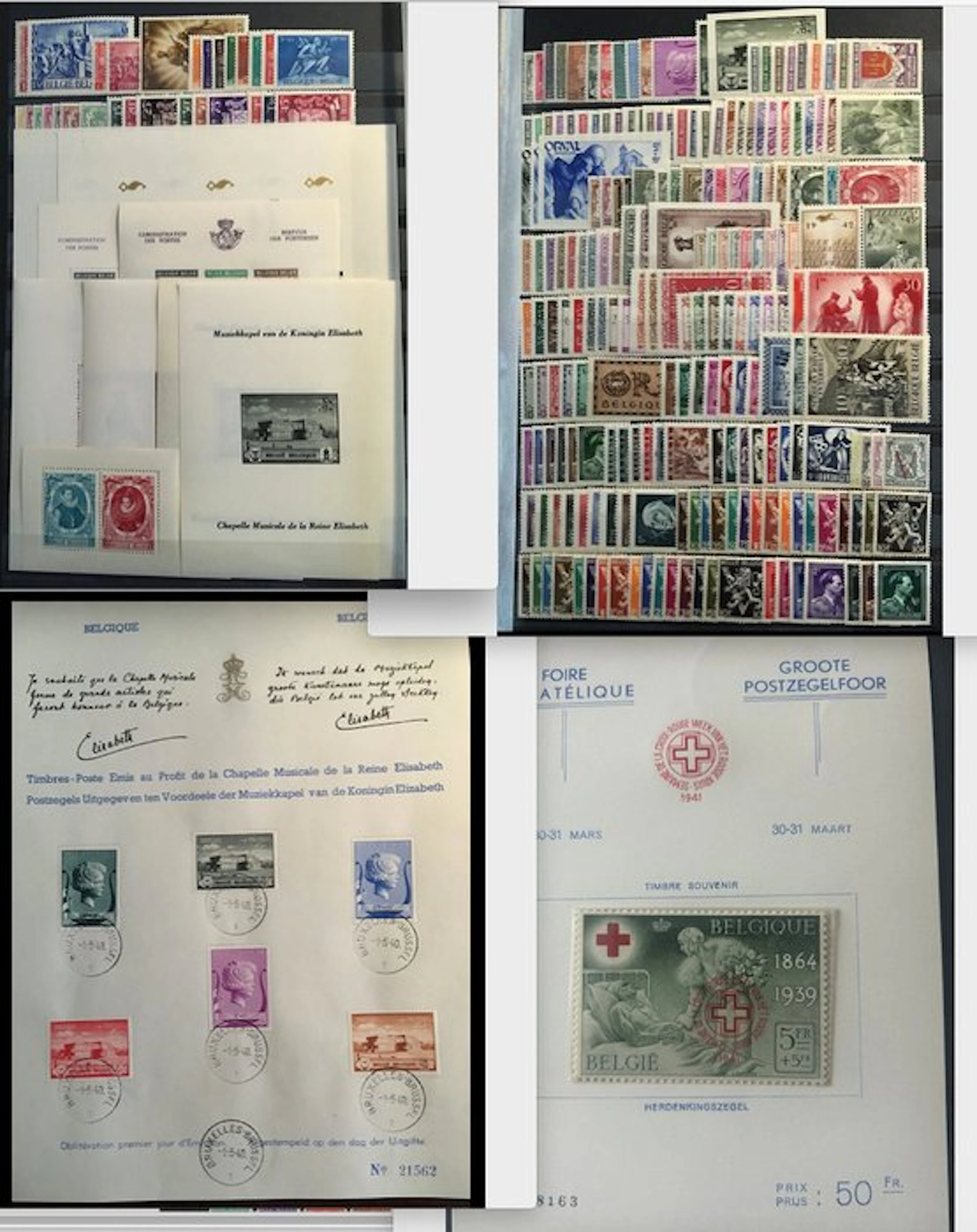 Belgium 1940/1945 - 6 complete volumes with blocks and...