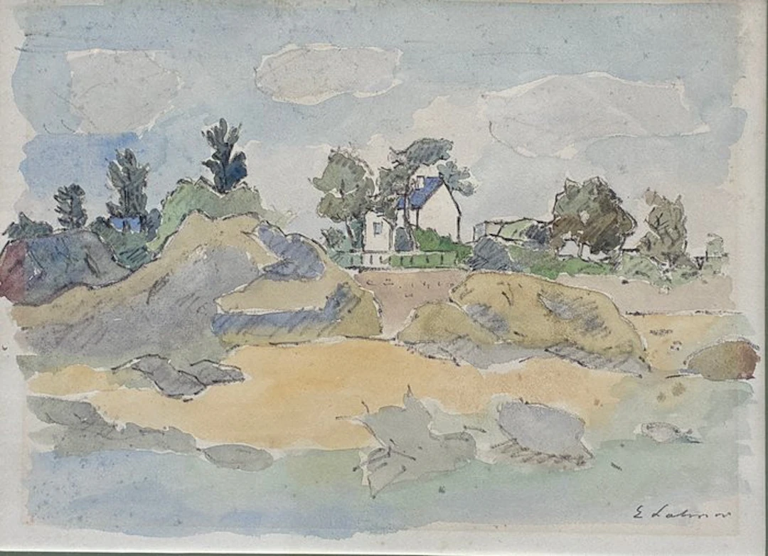 Emile Lahner (1893 – 1980) - Marine alsacienne - Vue du...