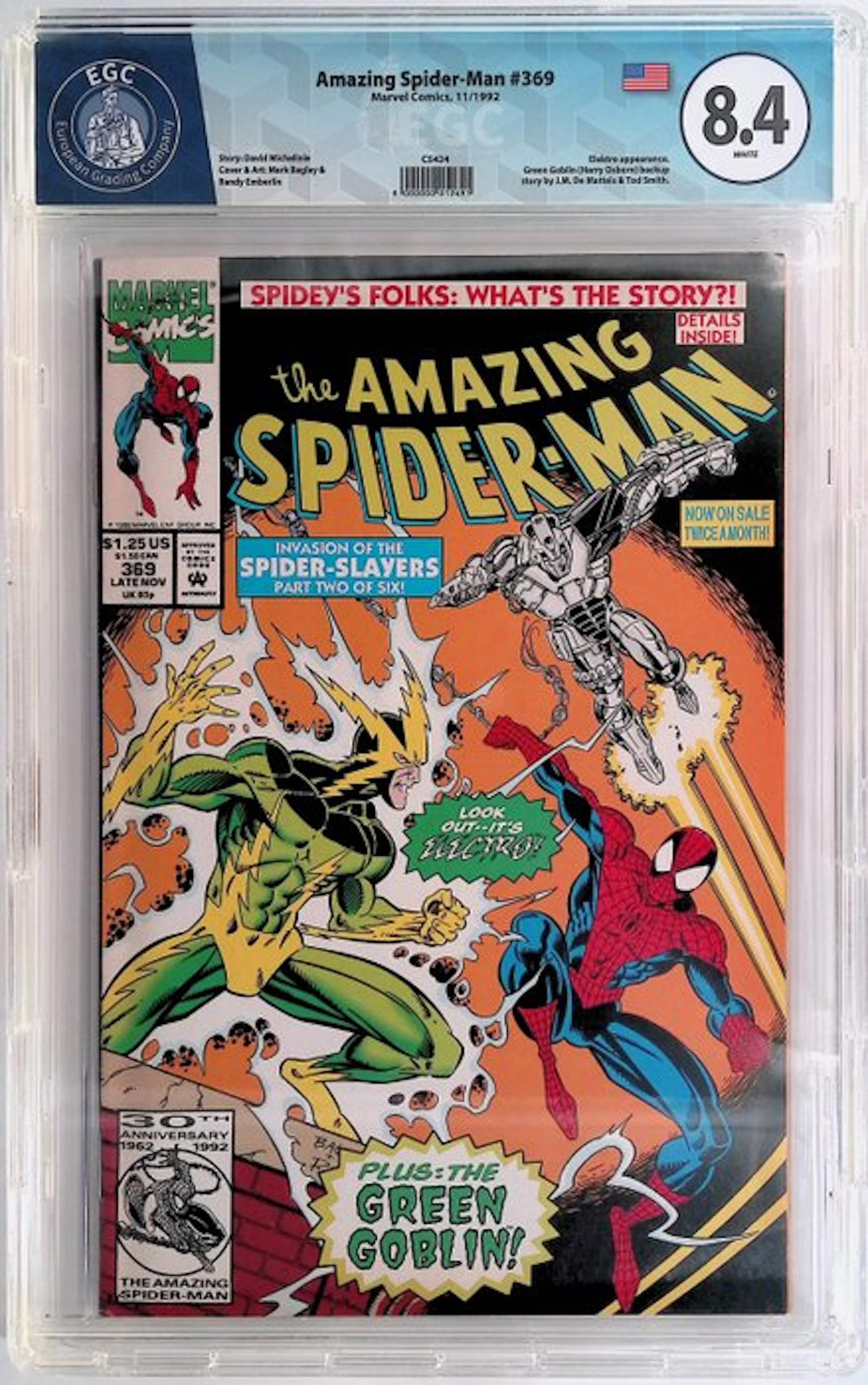 Amazing Spider-Man #369 - EGC 8.4 - 1 Graded comic - First edition - 1992