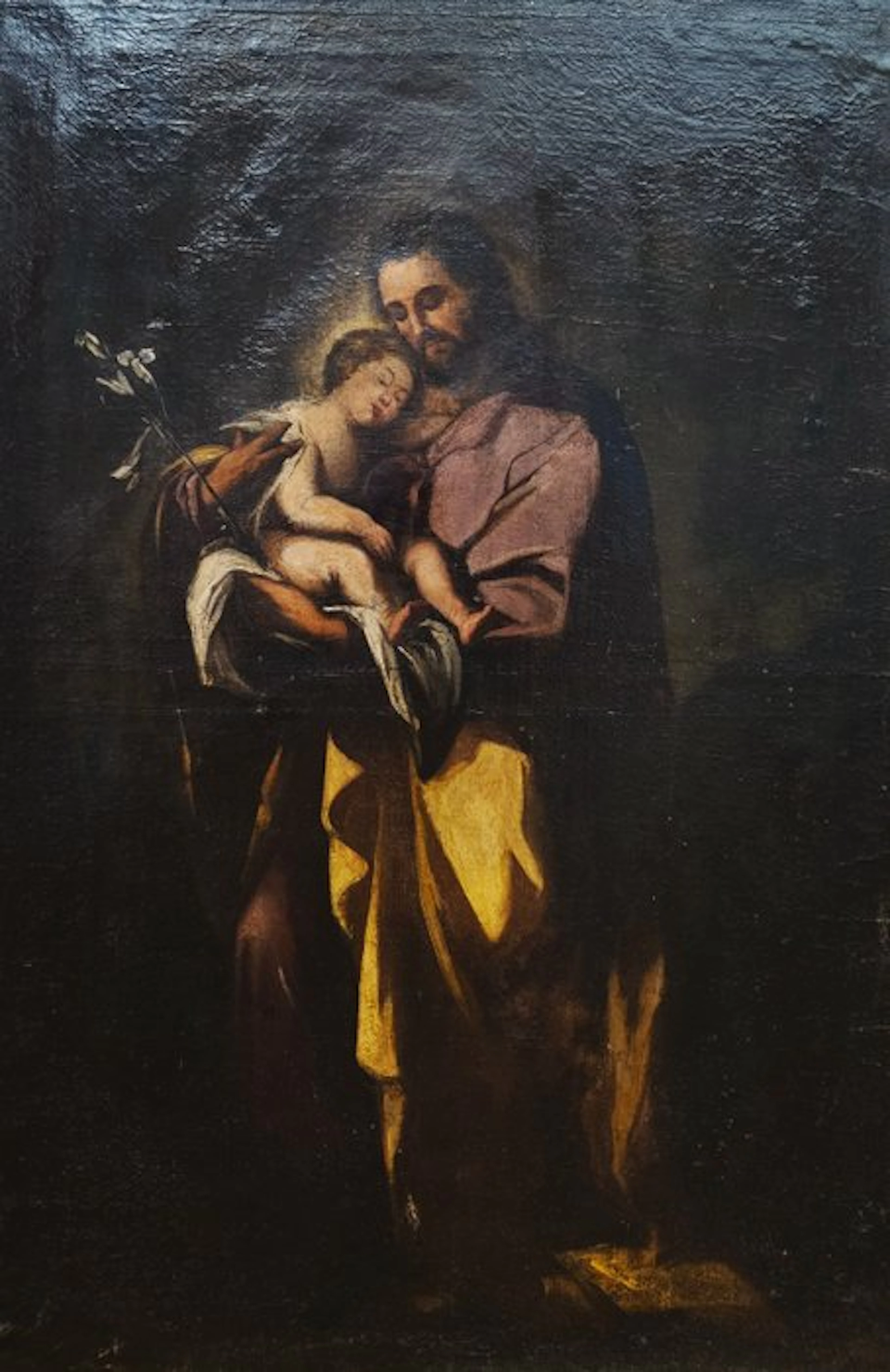 European school (XVIII-XIX) NO RESERVE - Saint Joseph with the Infant Jesus